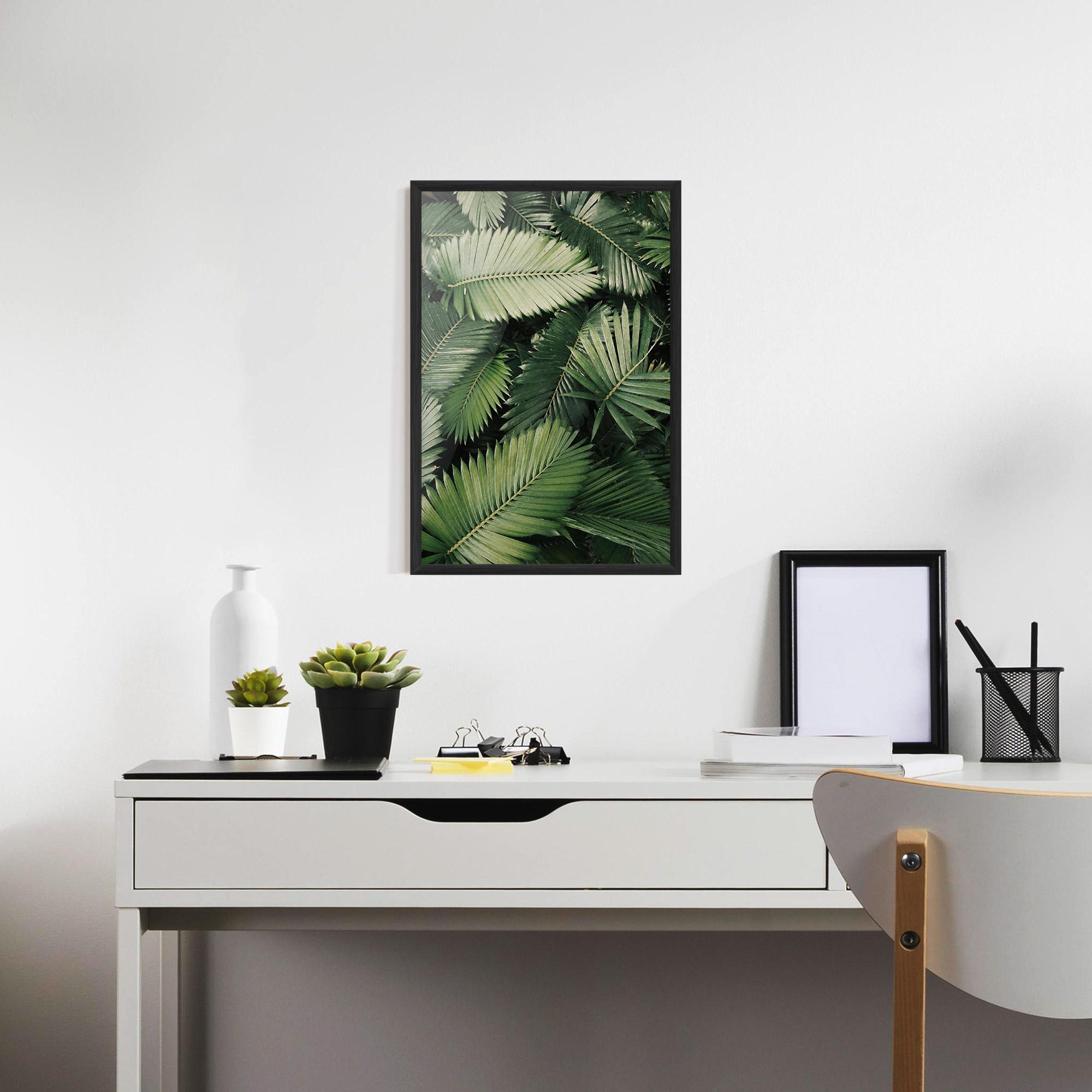Poster Înrămat Green Leaves mockup 7