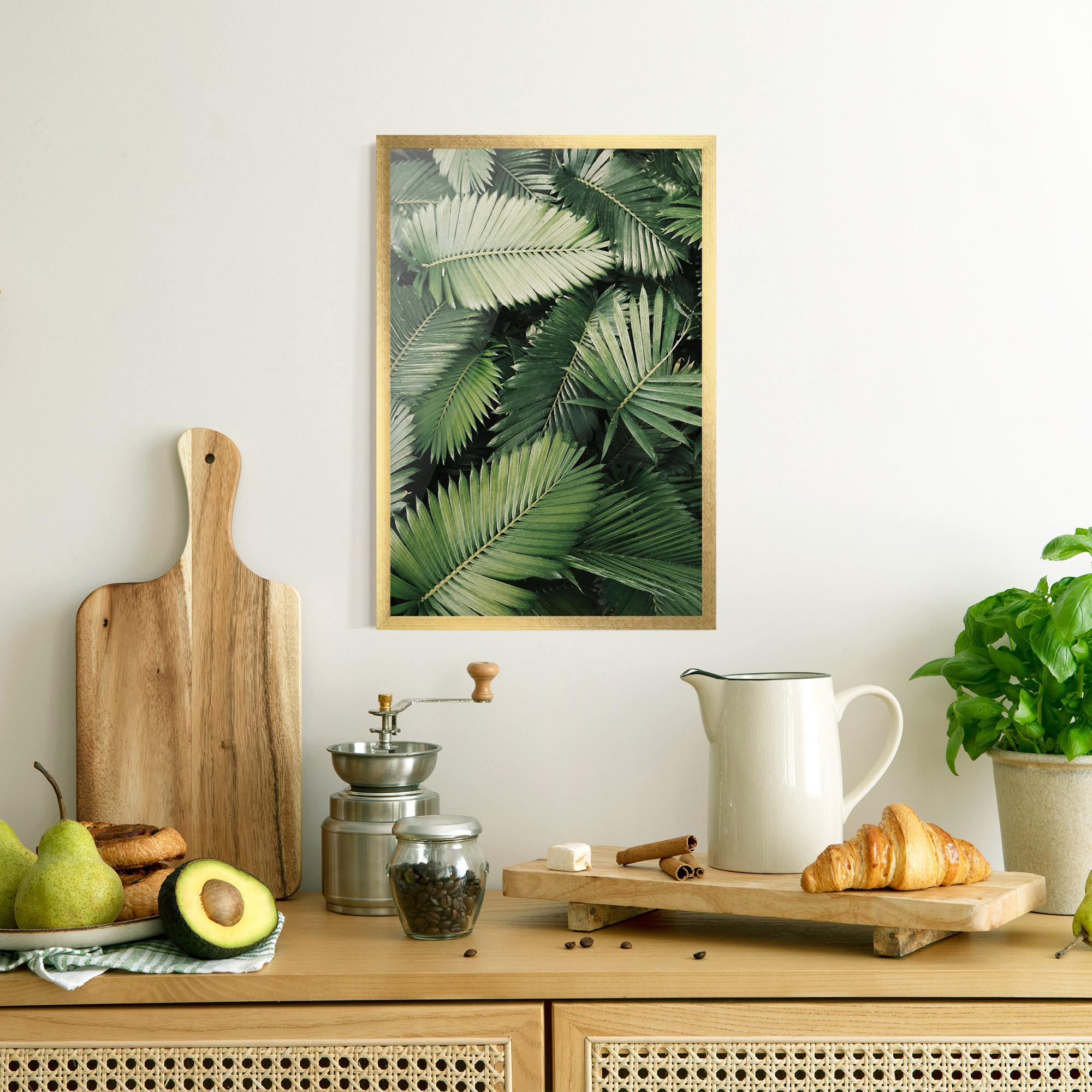 Poster Înrămat Green Leaves mockup 8