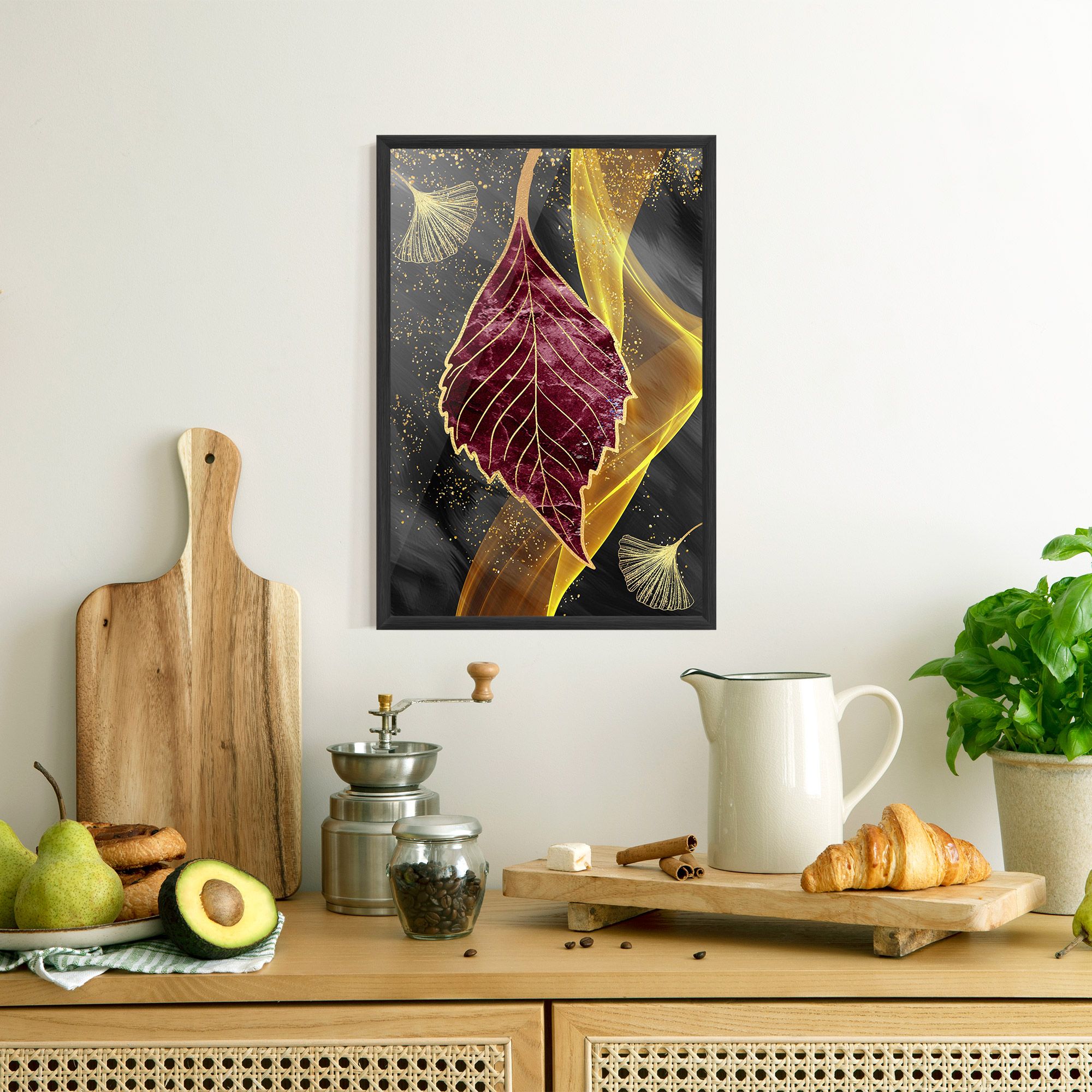 Golden Leaves Red mockup 8