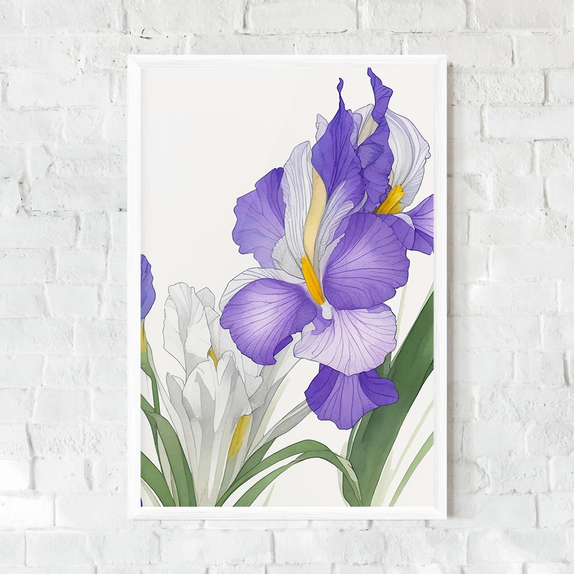 Poster Înrămat Irirs Hand Drawn mockup 0