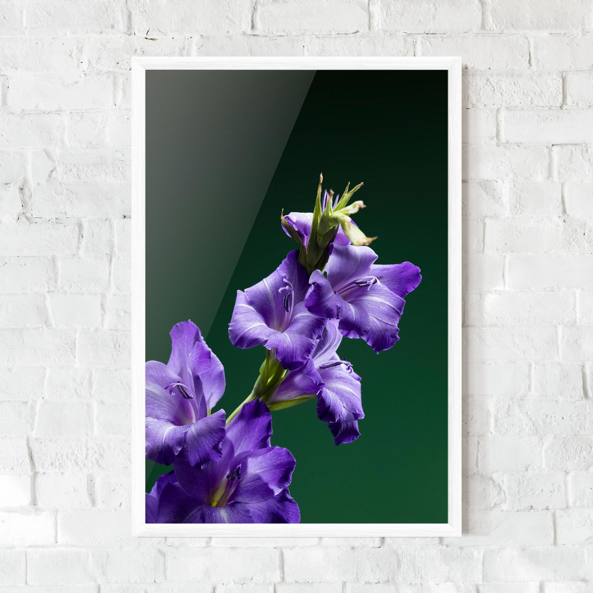 Poster Înrămat Iris On Green mockup 0