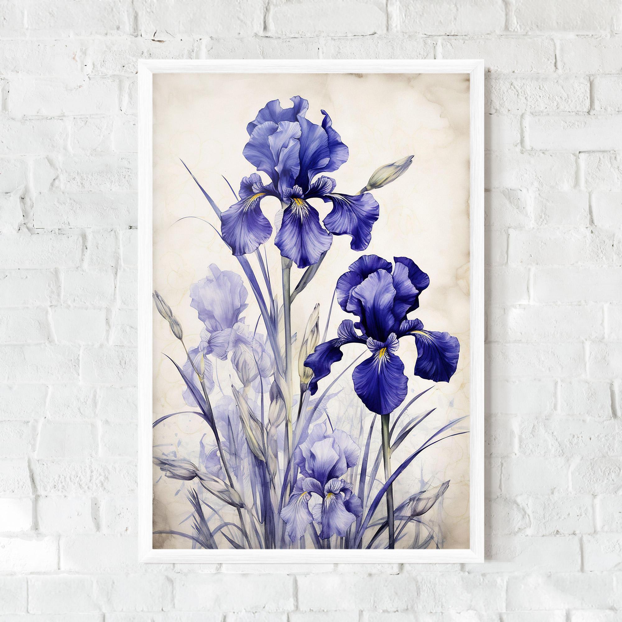 Poster Înrămat Irises Painting mockup 0