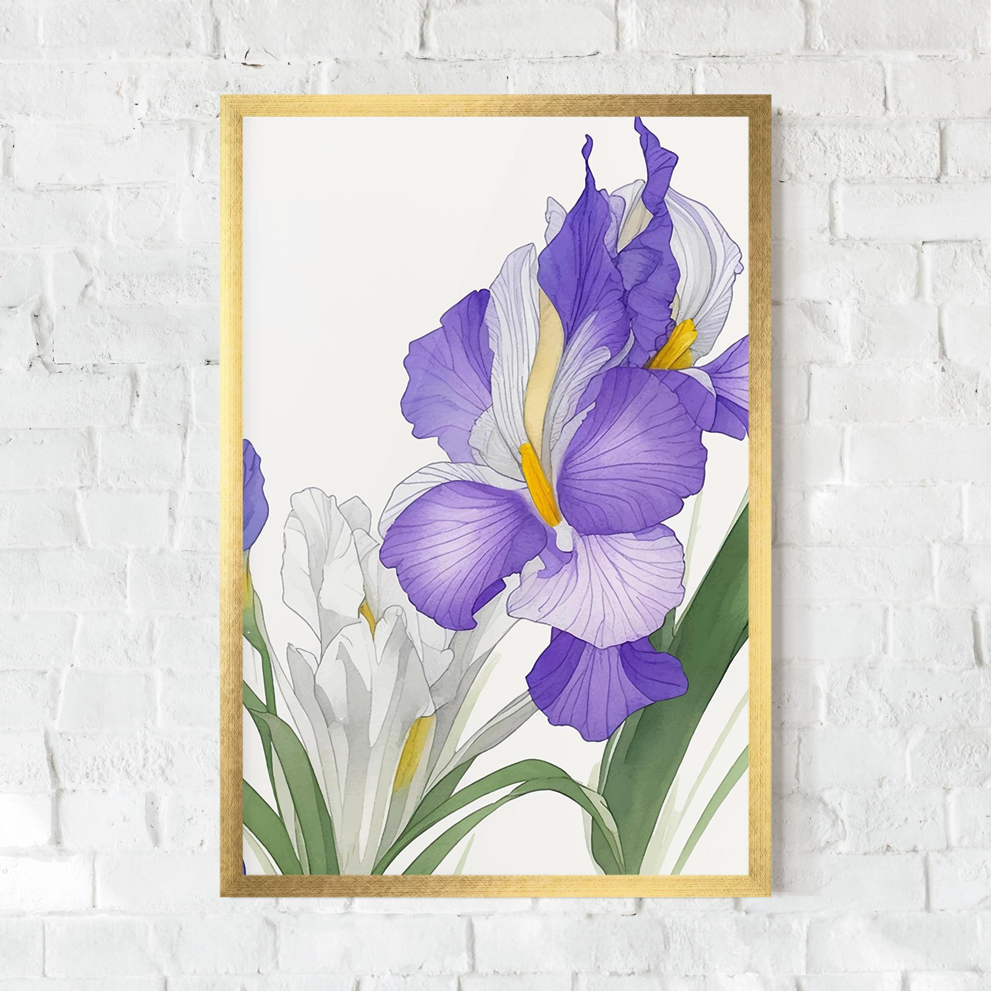 Poster Înrămat Irirs Hand Drawn mockup 0