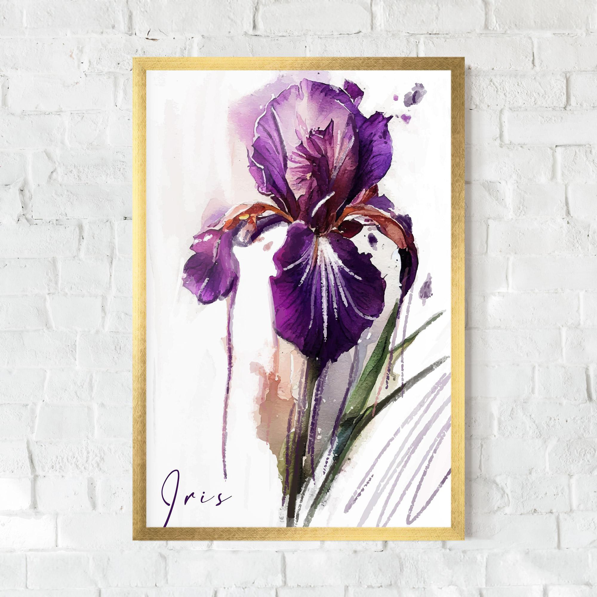 Poster Înrămat Iris Drop mockup 0