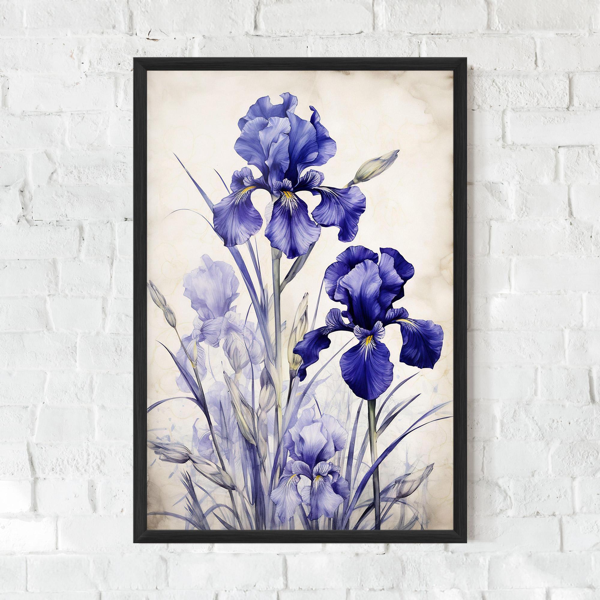 Poster Înrămat Irises Painting mockup 0