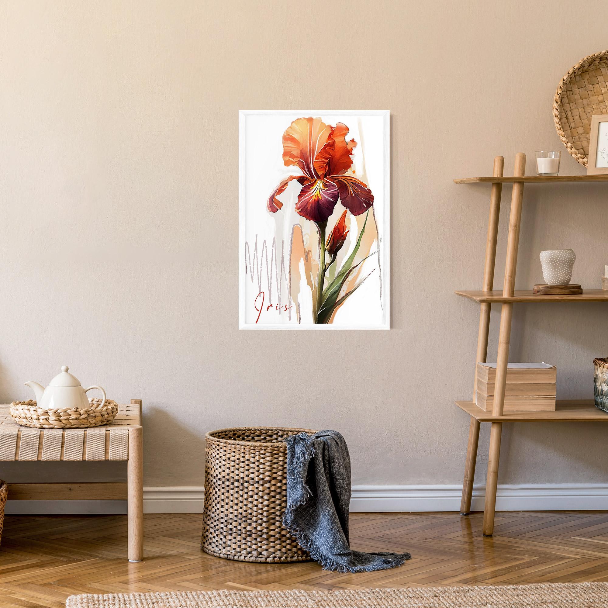 Poster Înrămat Orange Iris mockup 9