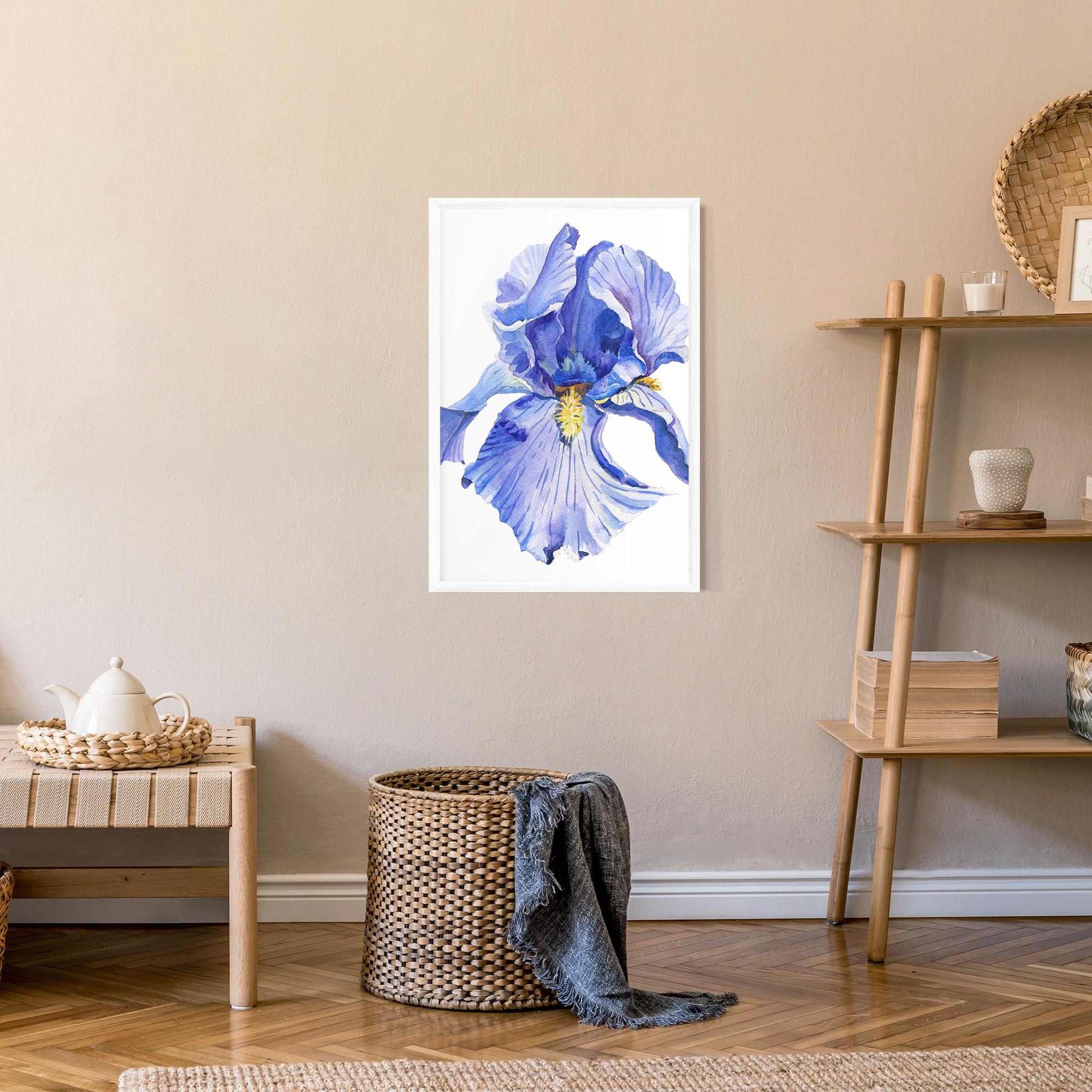 Poster Înrămat Purple Iris On White mockup 9