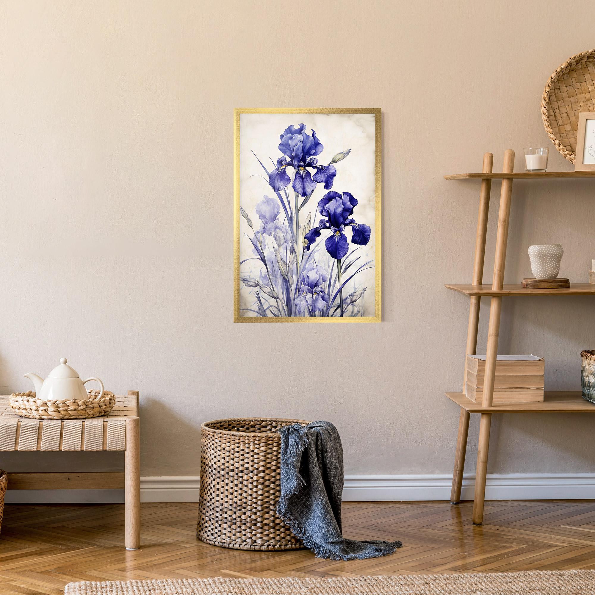Poster Înrămat Irises Painting mockup 9