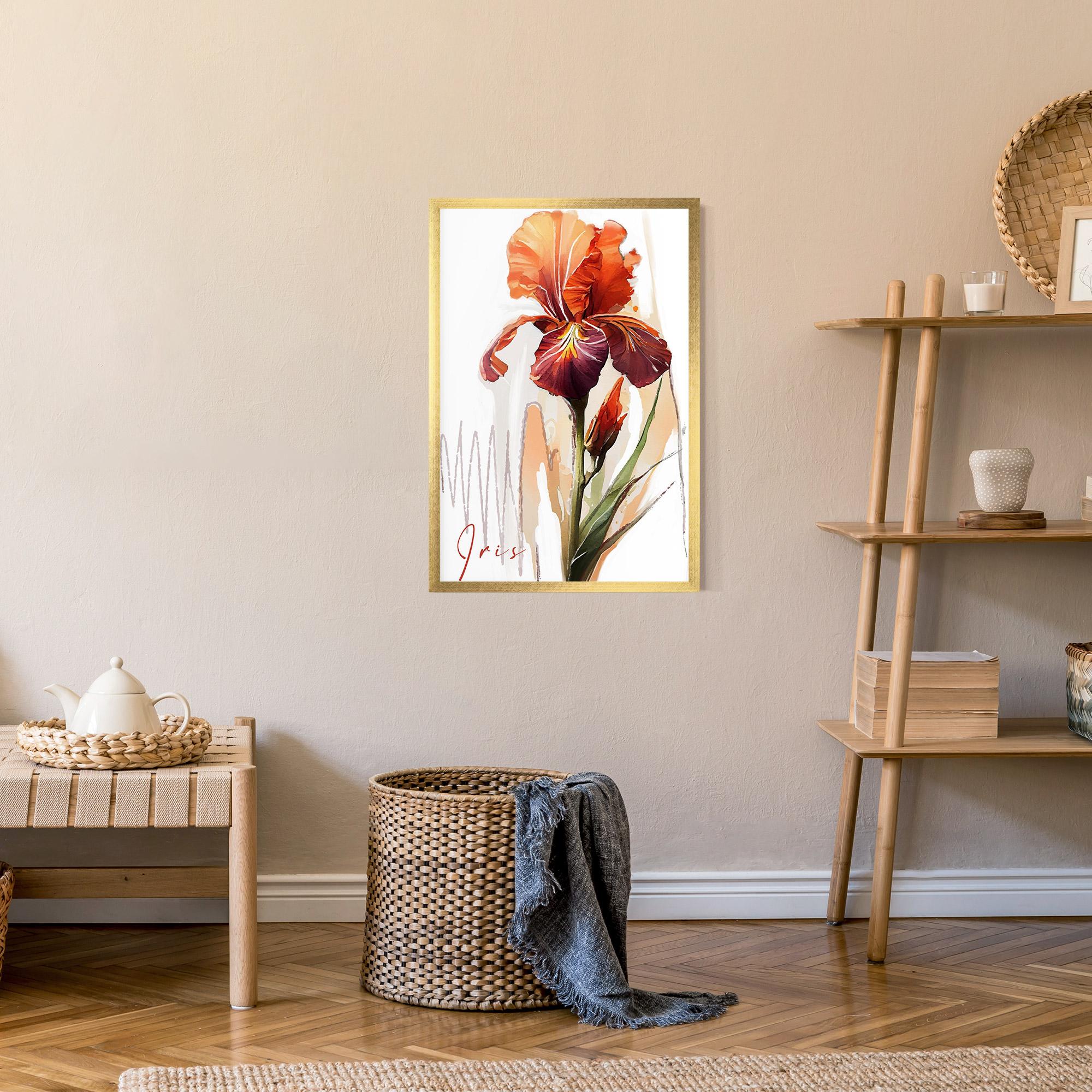 Poster Înrămat Orange Iris mockup 9