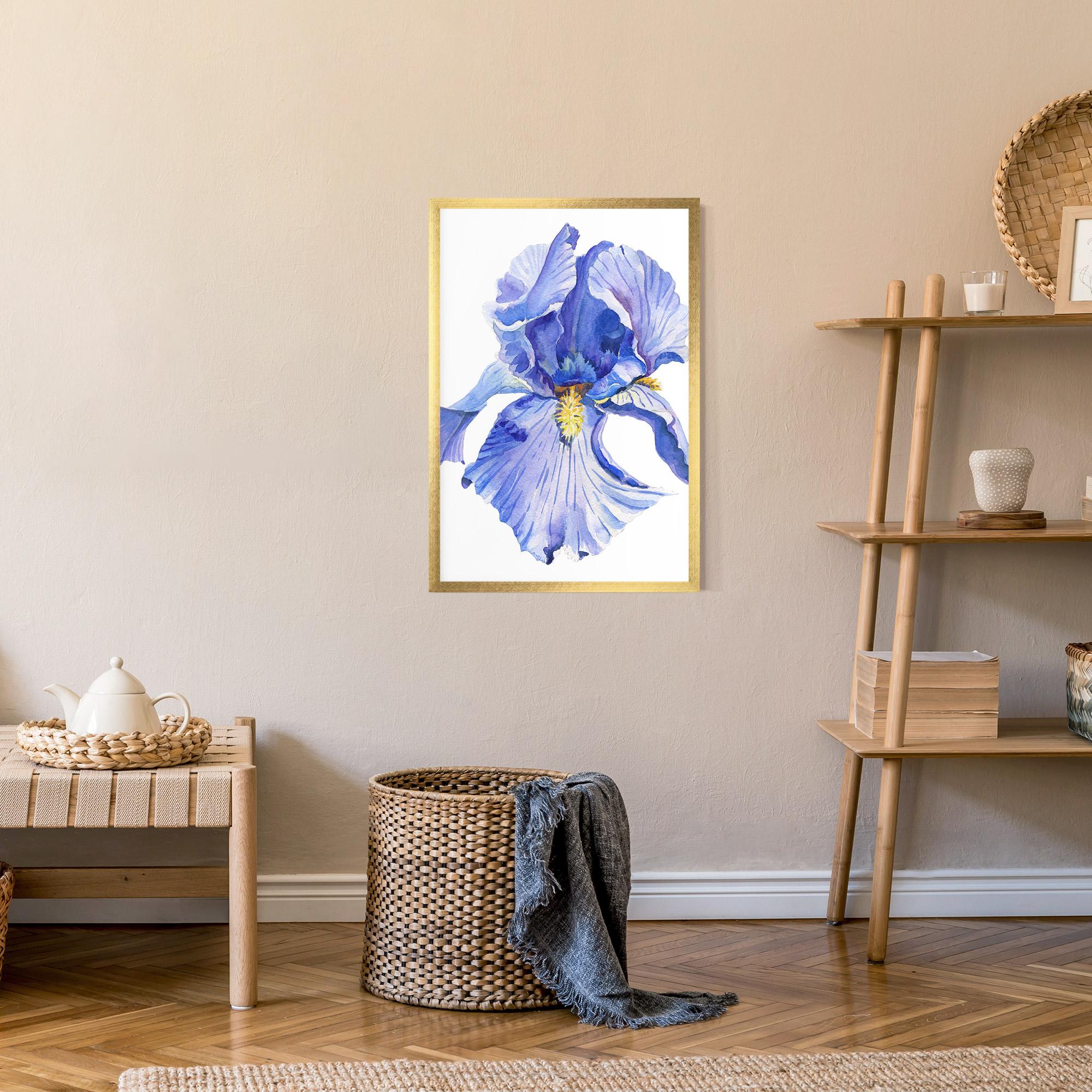 Poster Înrămat Purple Iris On White mockup 9