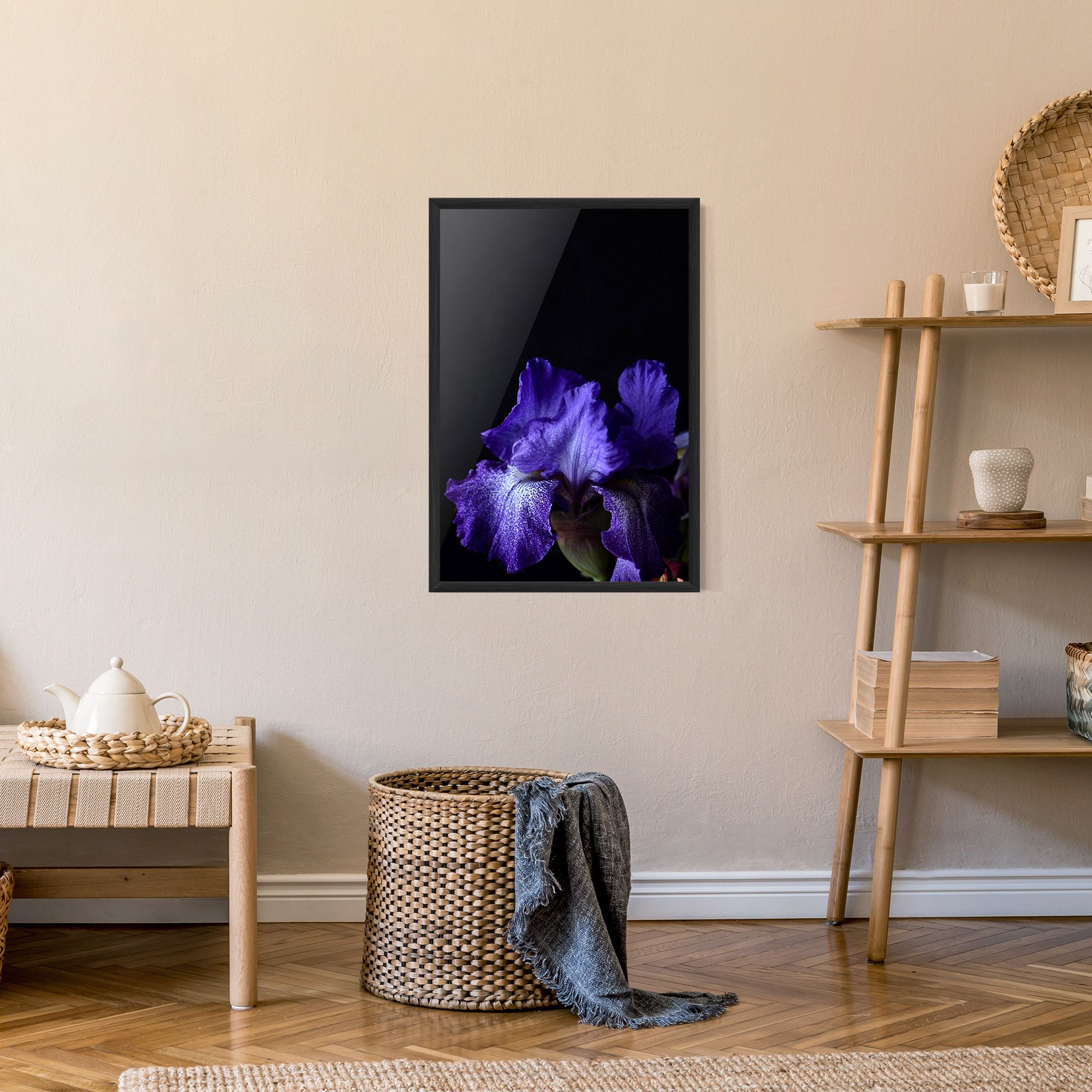 Dark Purple Iris On Black mockup 9