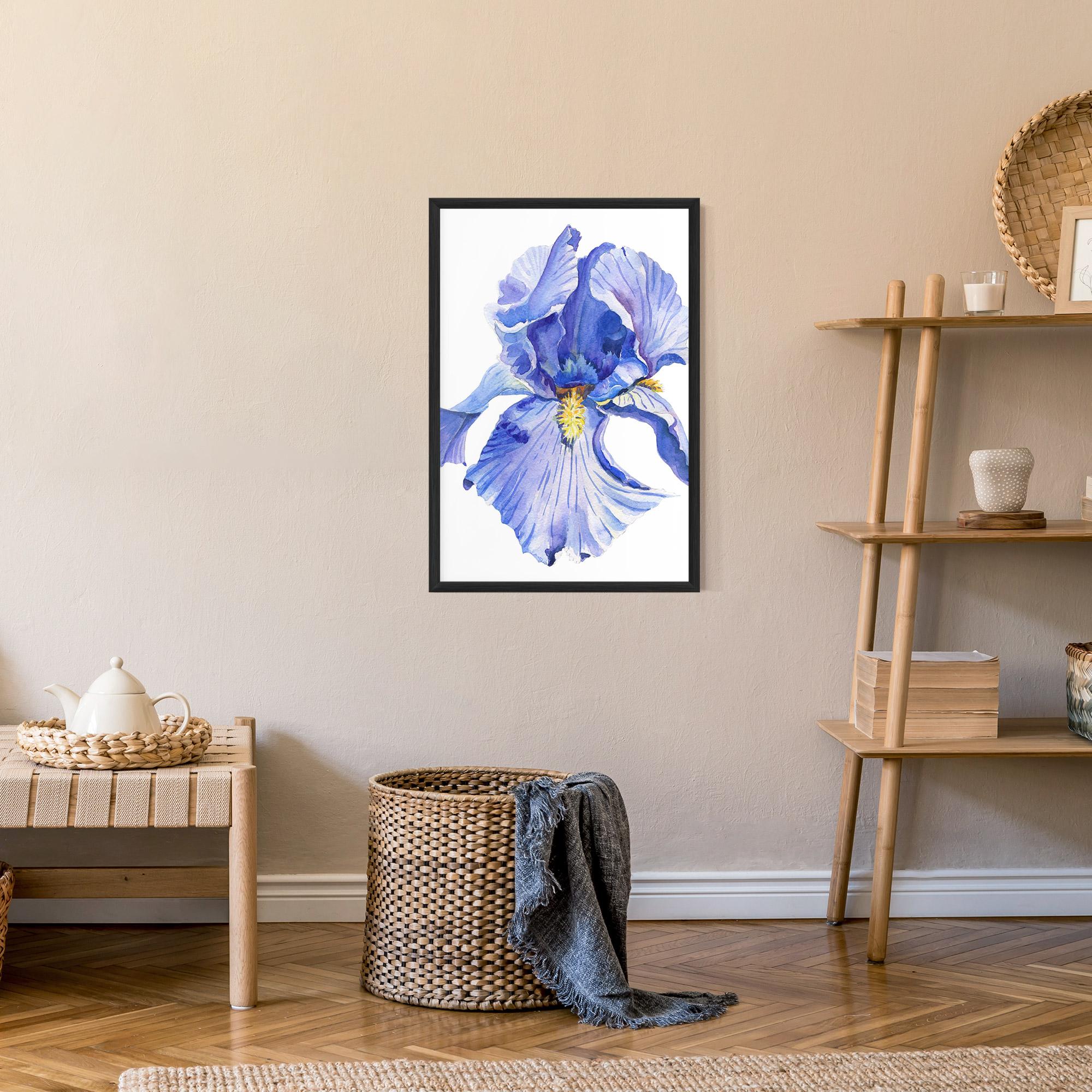 Poster Înrămat Purple Iris On White mockup 9