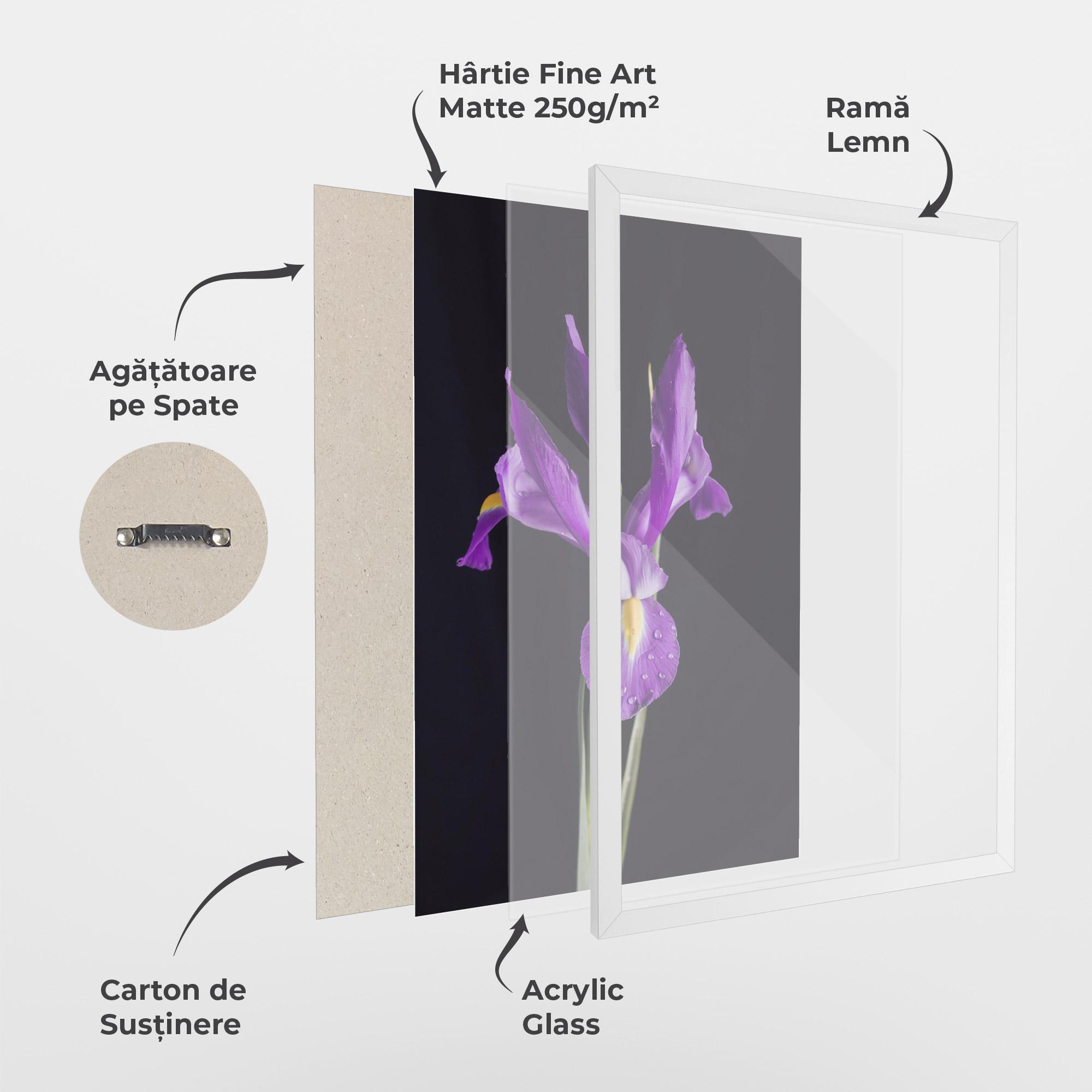 Poster Înrămat Fresh Purple Iris mockup 1