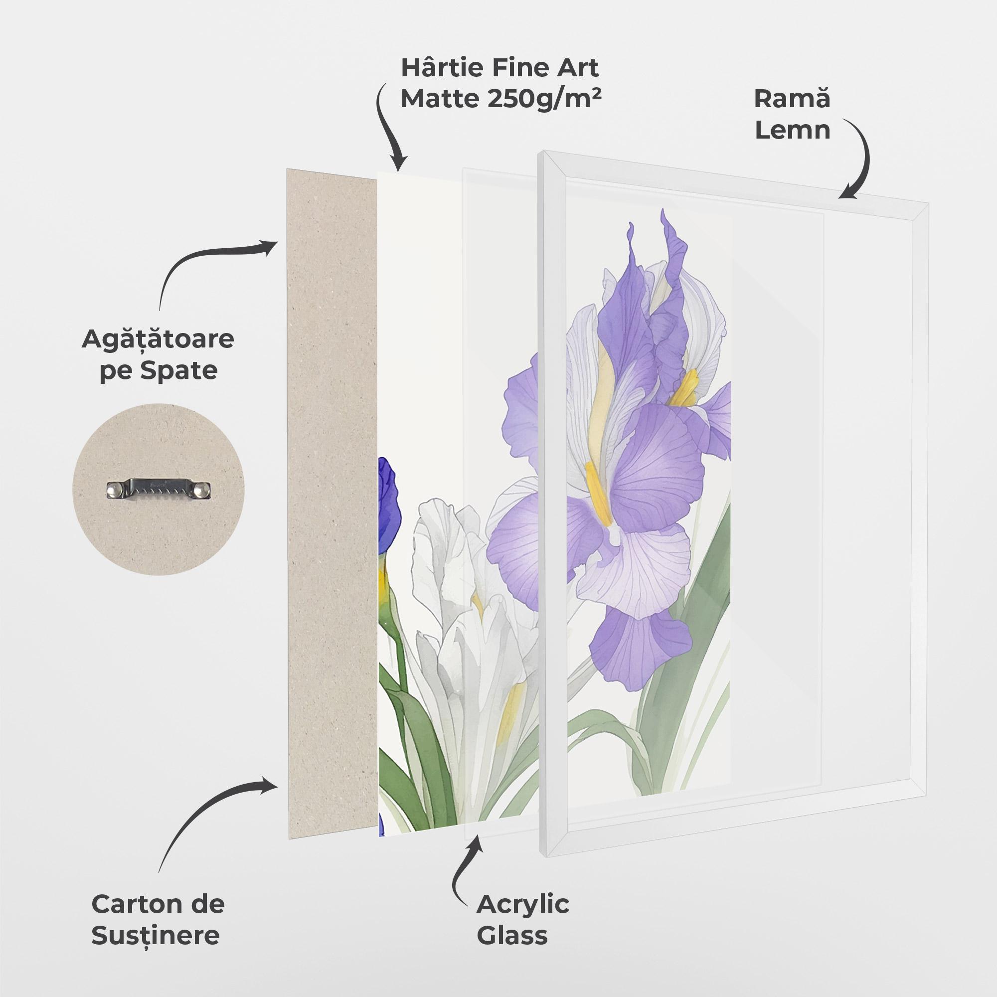 Poster Înrămat Irirs Hand Drawn mockup 1