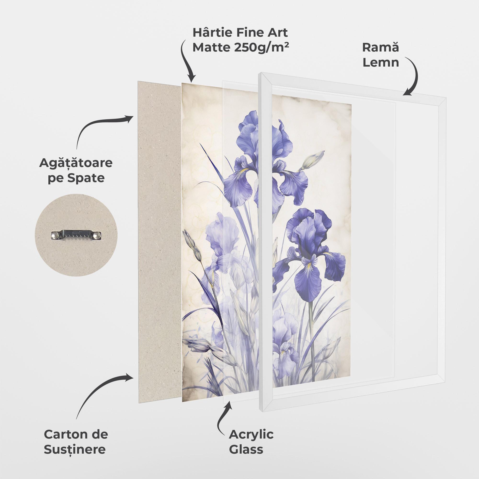 Poster Înrămat Irises Painting mockup 1
