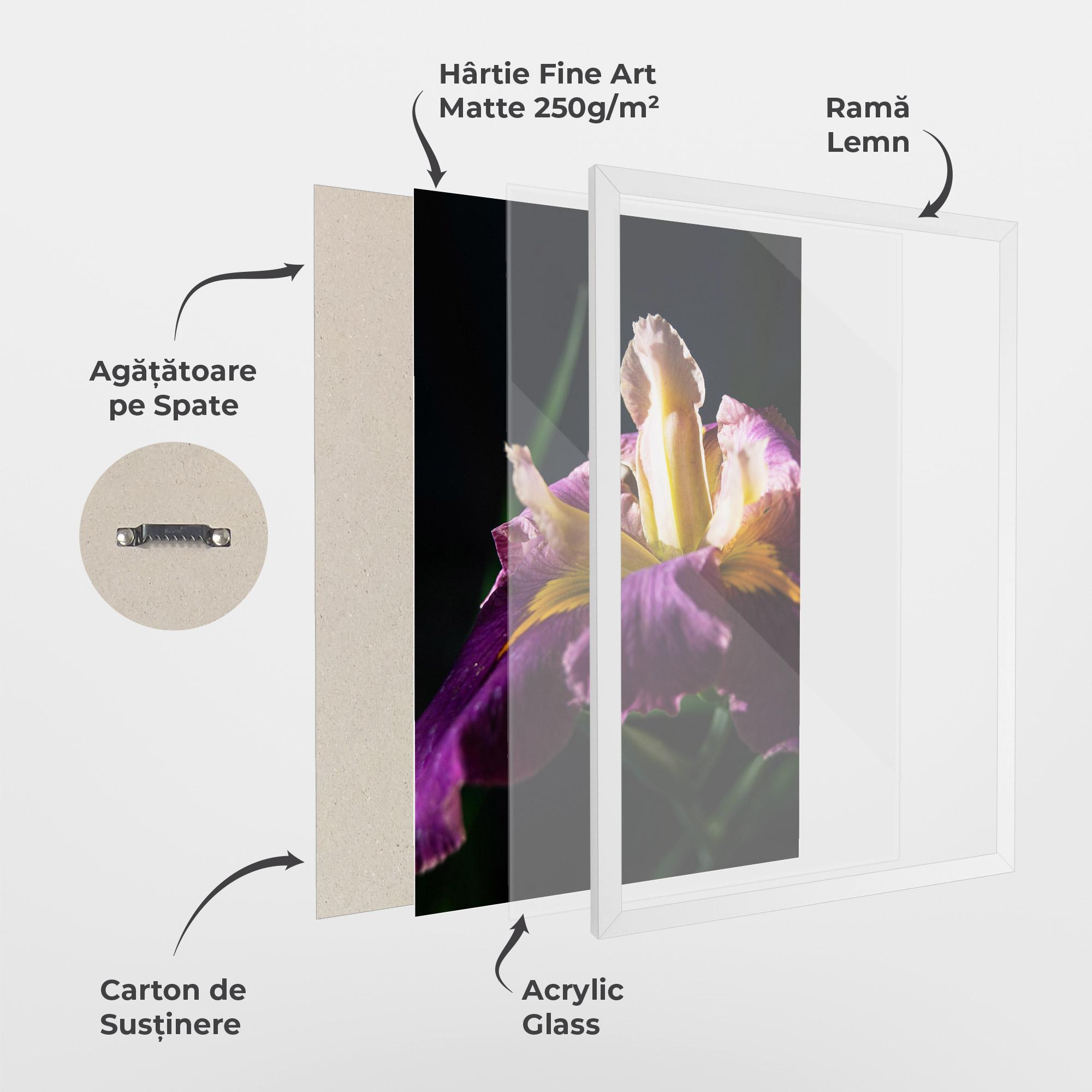 Poster Înrămat Pastel Yellow Iris mockup 1