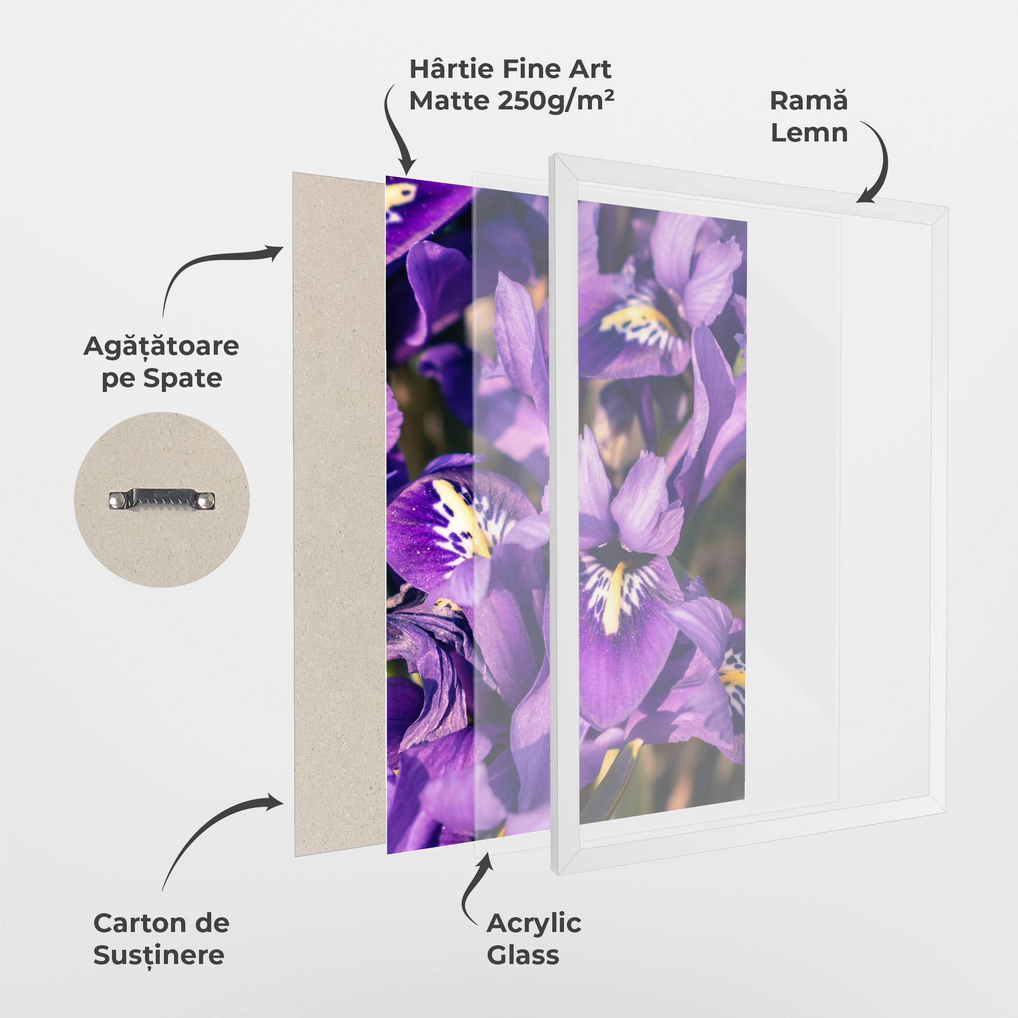 Poster Înrămat Small Purple Iris mockup 1