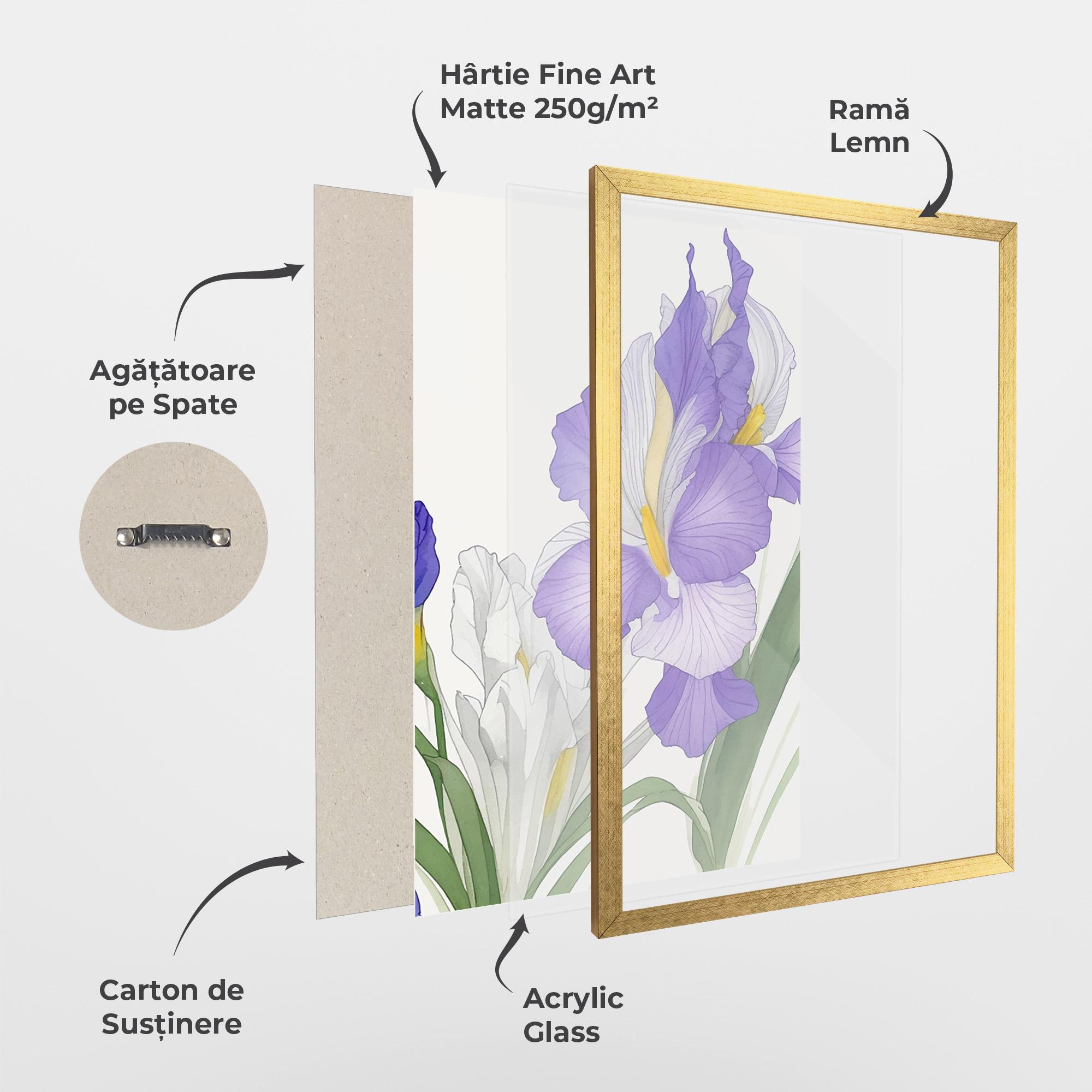 Poster Înrămat Irirs Hand Drawn mockup 1