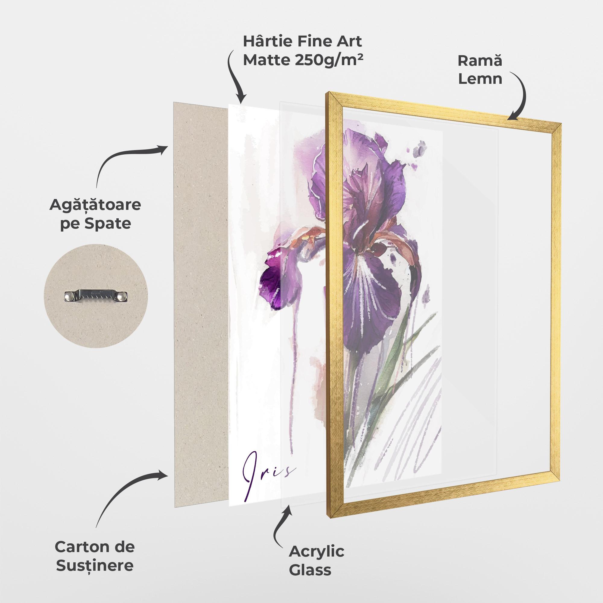 Poster Înrămat Iris Drop mockup 1