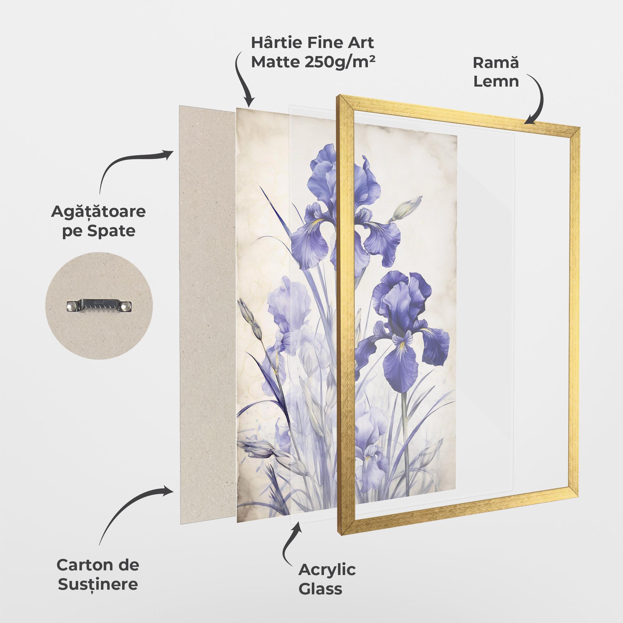 Poster Înrămat Irises Painting mockup 1
