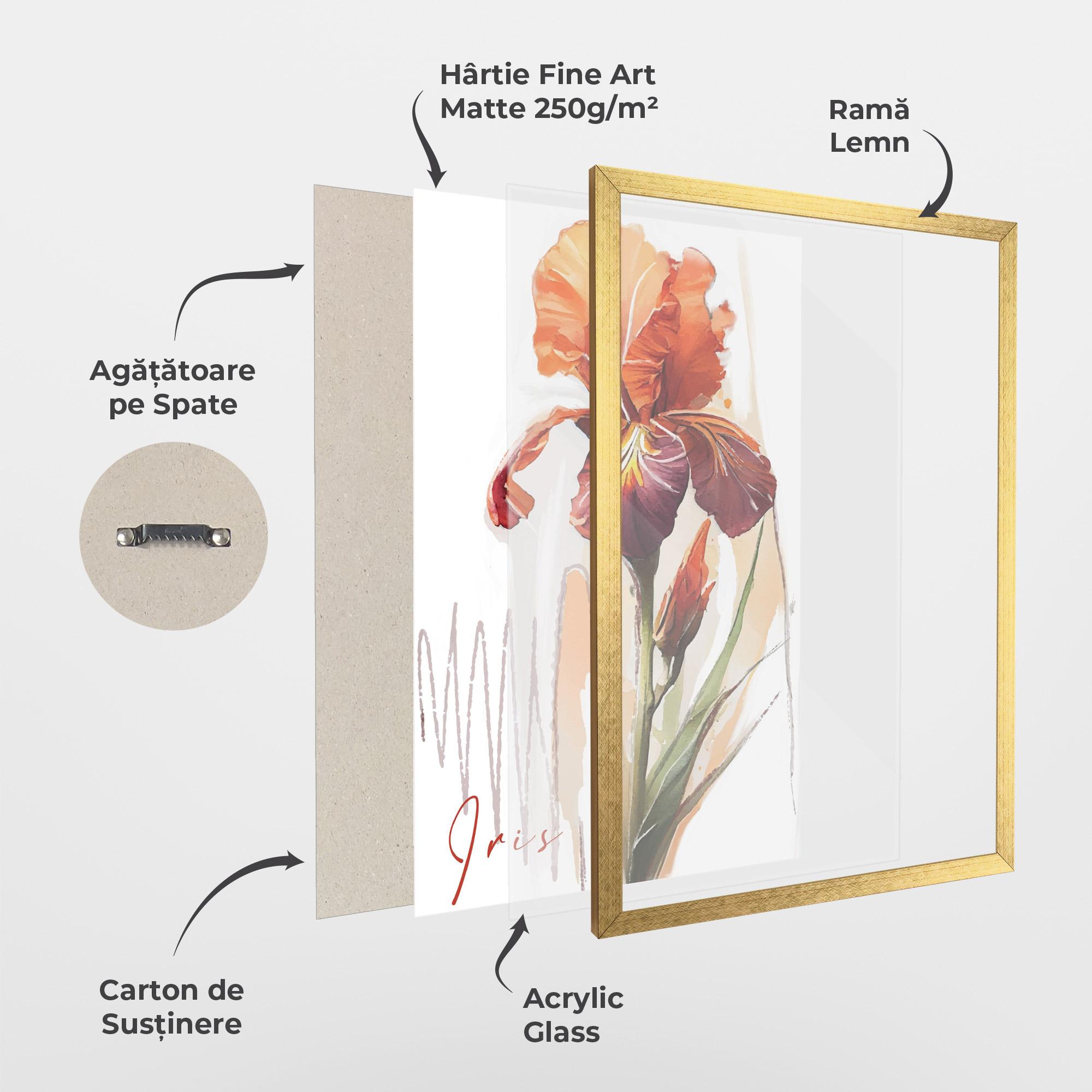 Poster Înrămat Orange Iris mockup 1