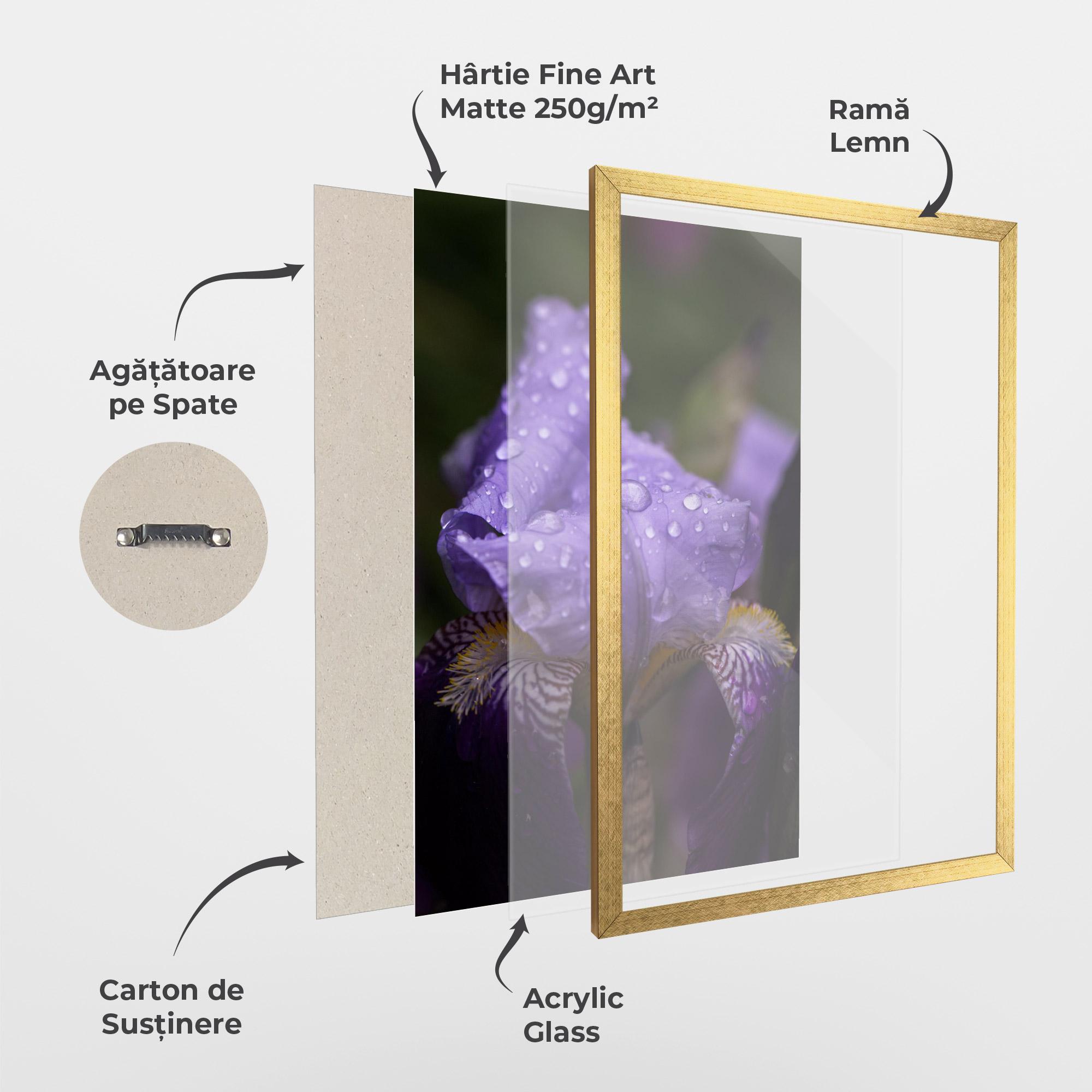 Poster Înrămat Rain In The Garden mockup 1