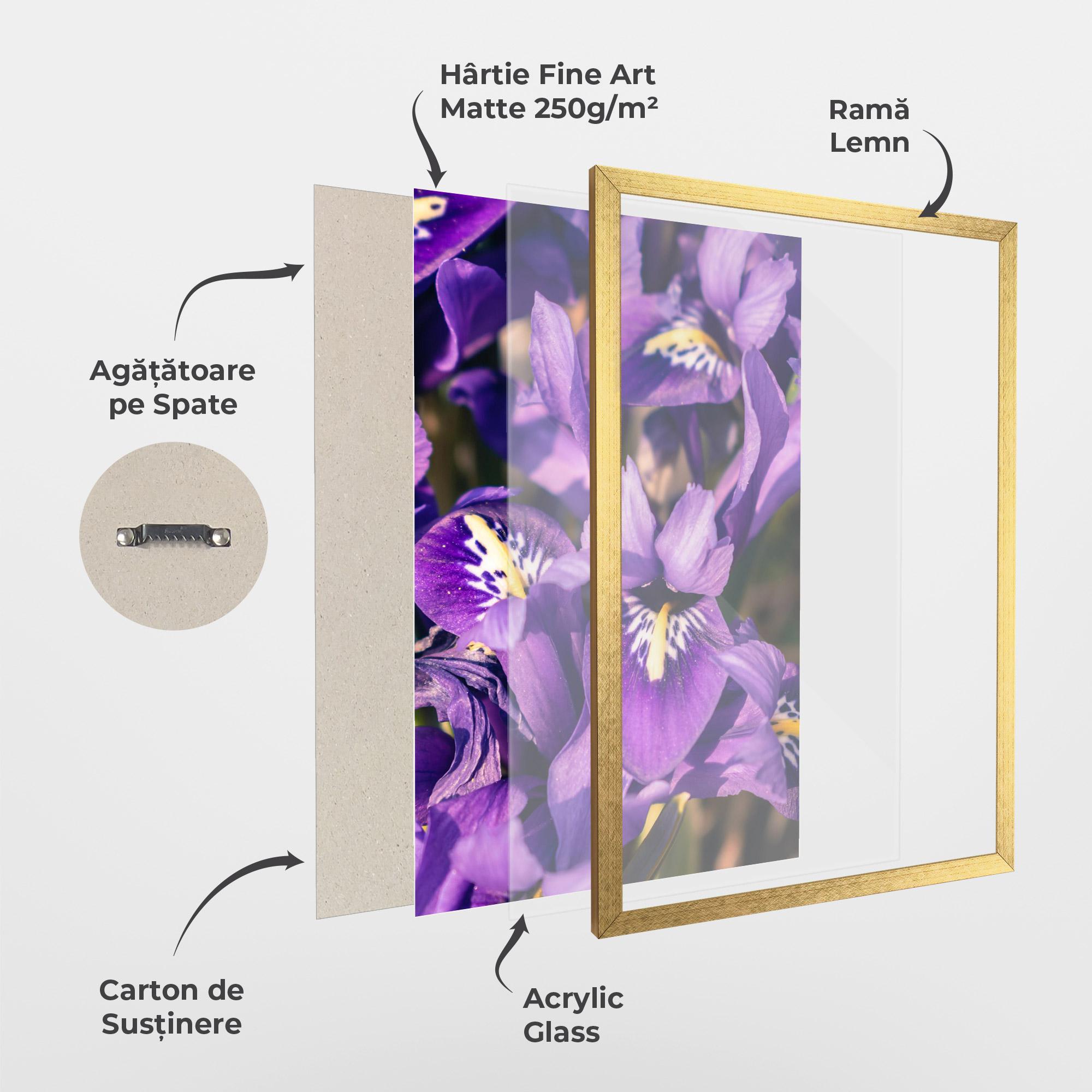 Poster Înrămat Small Purple Iris mockup 1