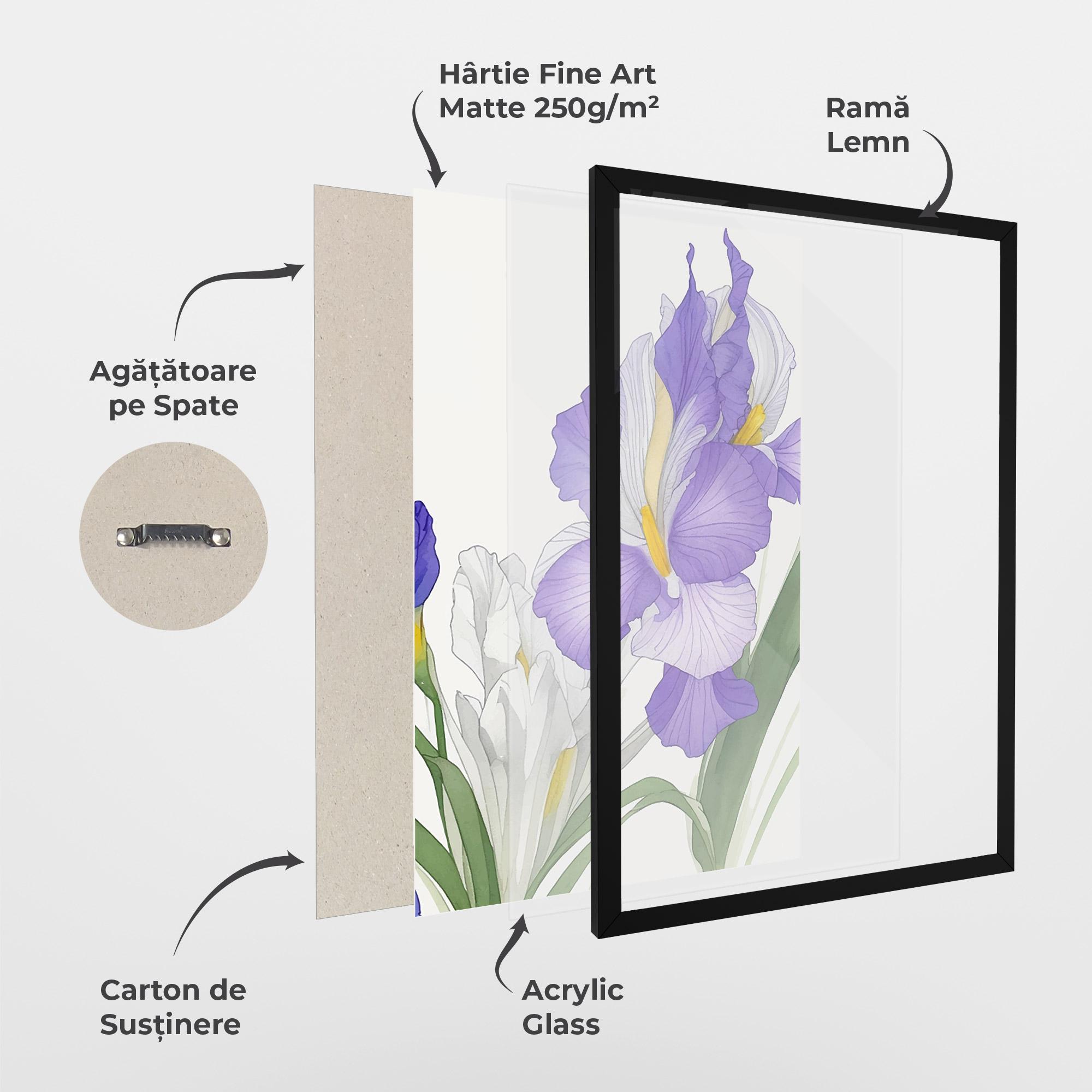 Poster Înrămat Irirs Hand Drawn mockup 1