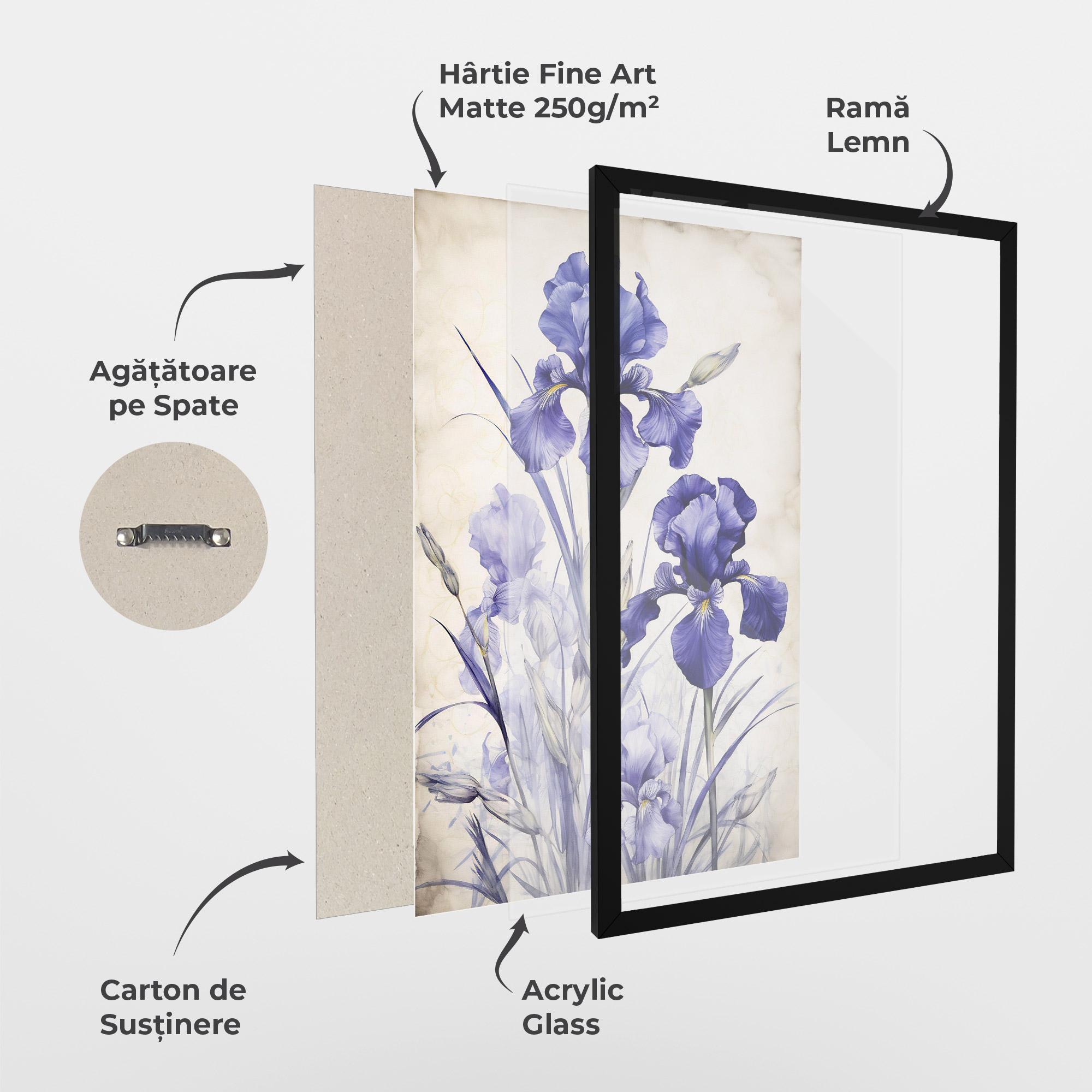 Poster Înrămat Irises Painting mockup 1