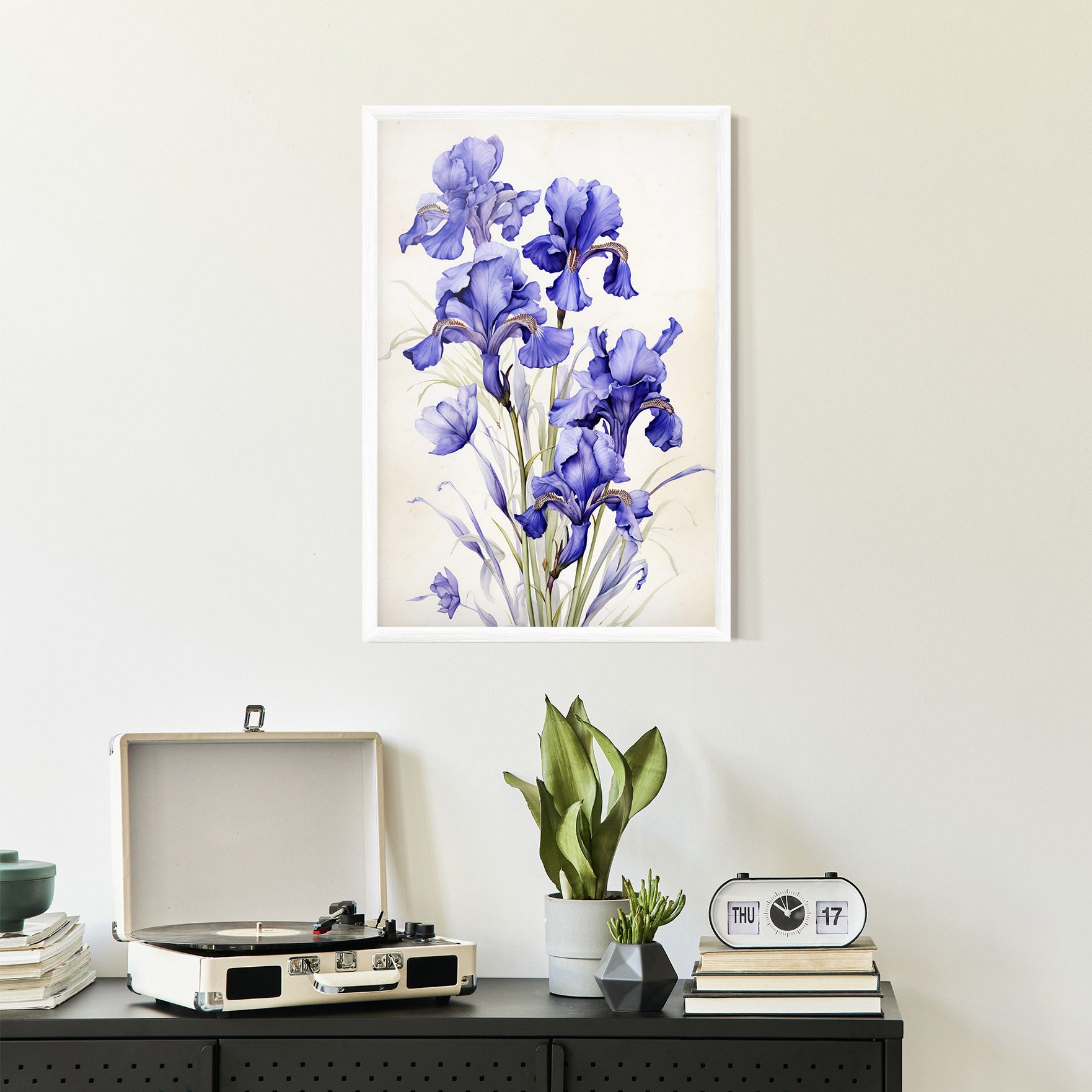 Purple Iris On Cream mockup 2