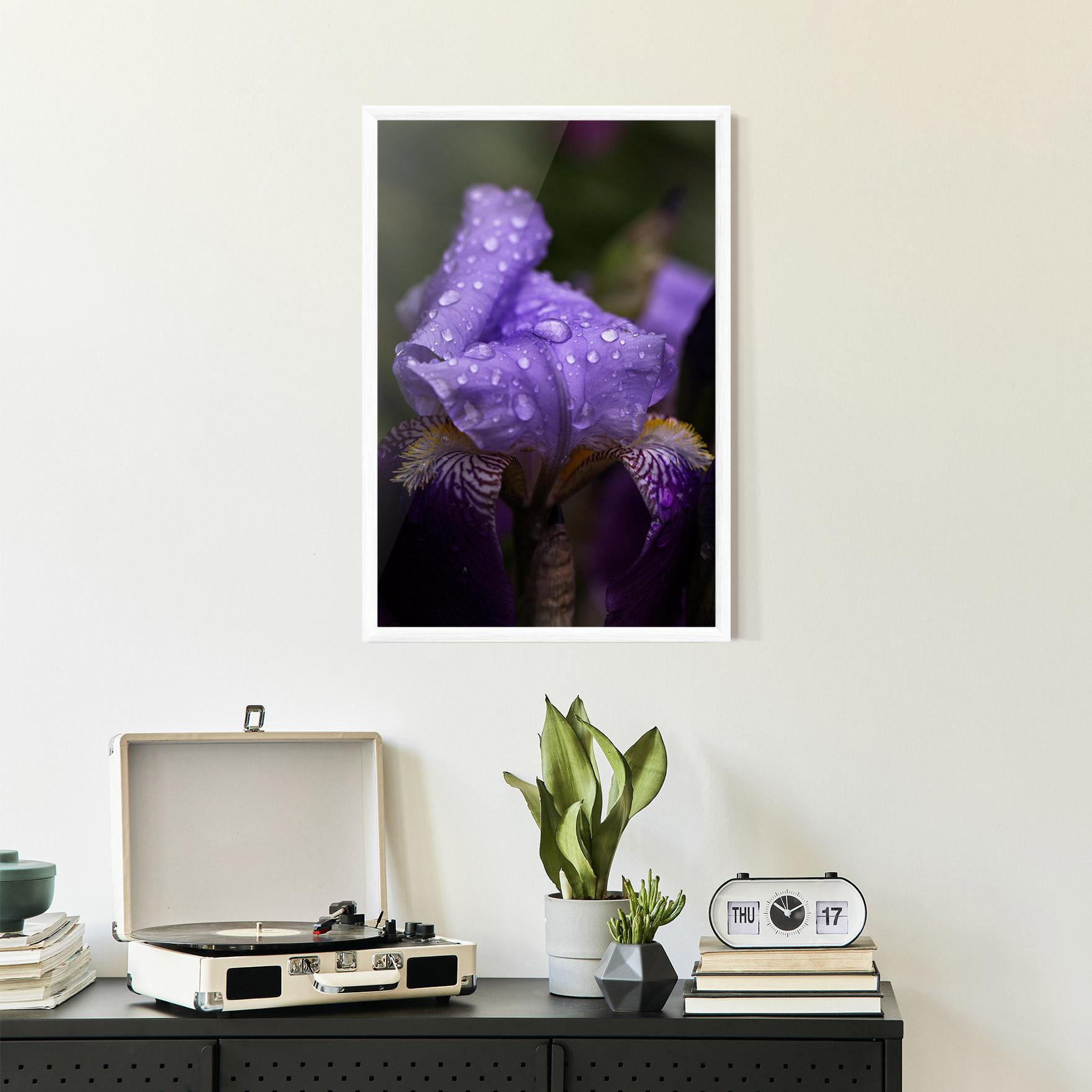 Poster Înrămat Rain In The Garden mockup 2