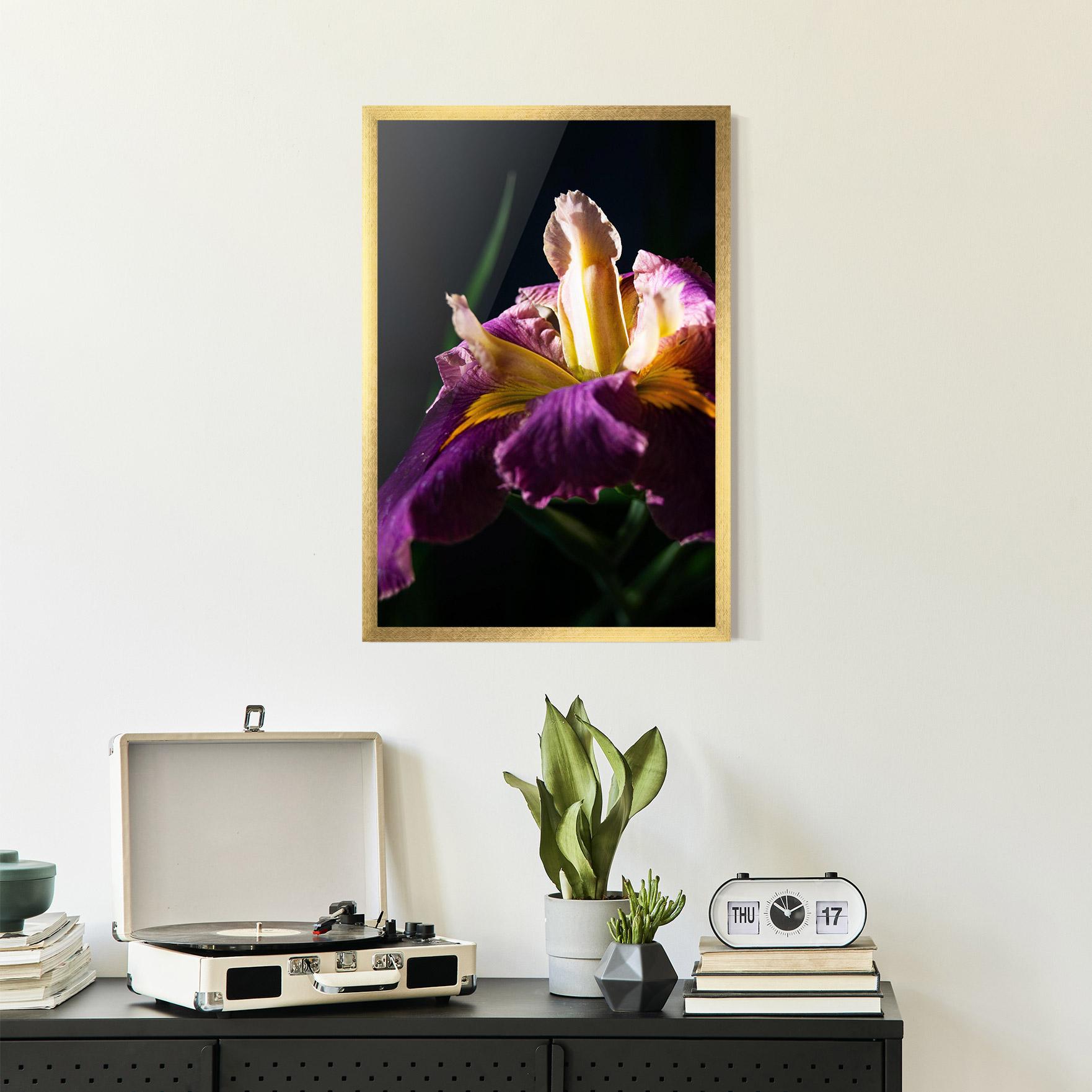 Poster Înrămat Pastel Yellow Iris mockup 2