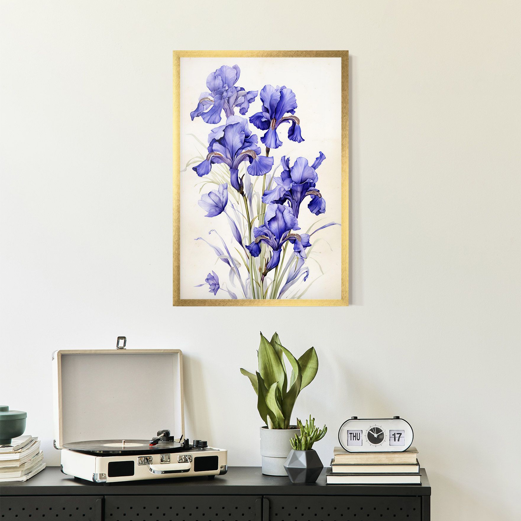 Purple Iris On Cream mockup 2