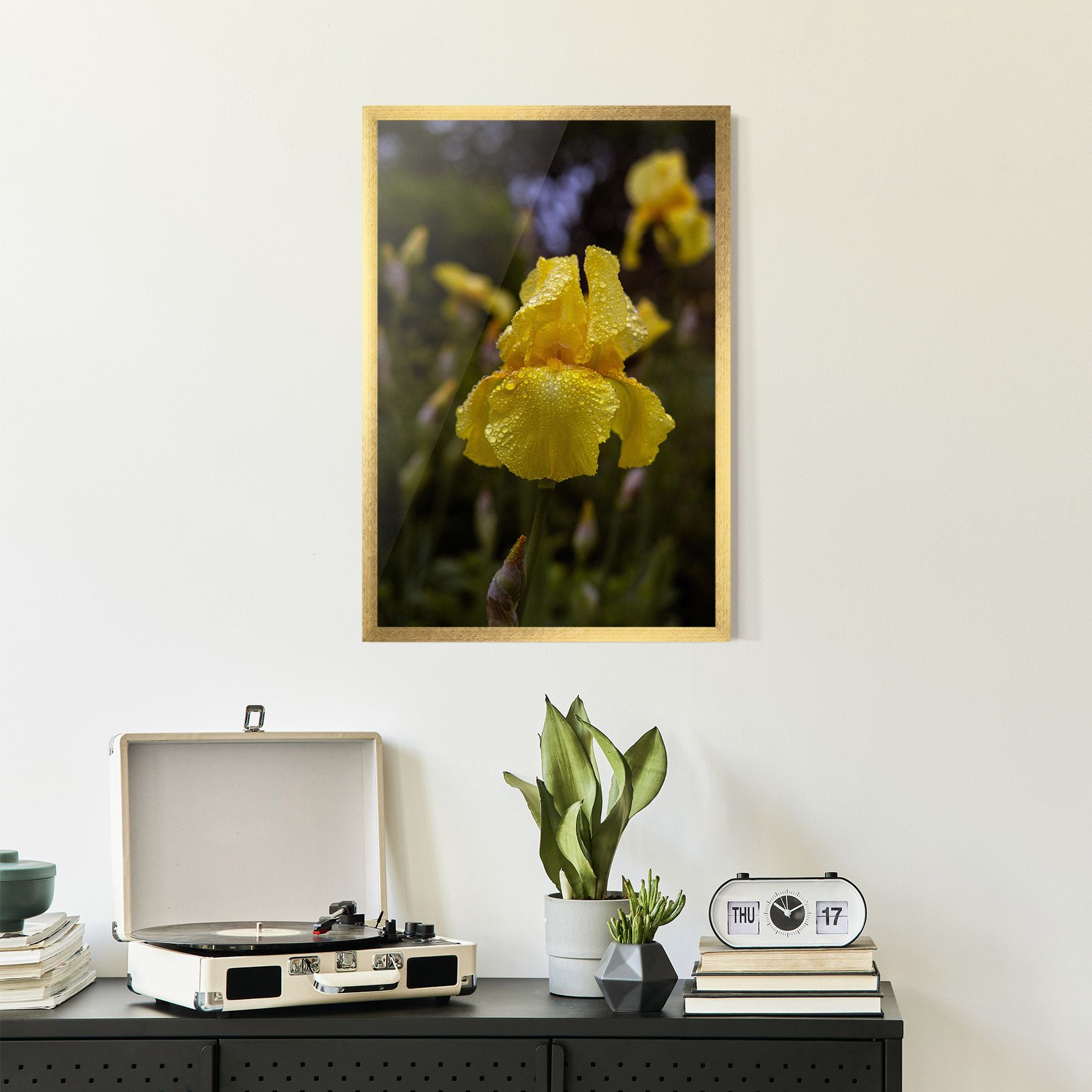 Yellow Iris After Rain mockup 2