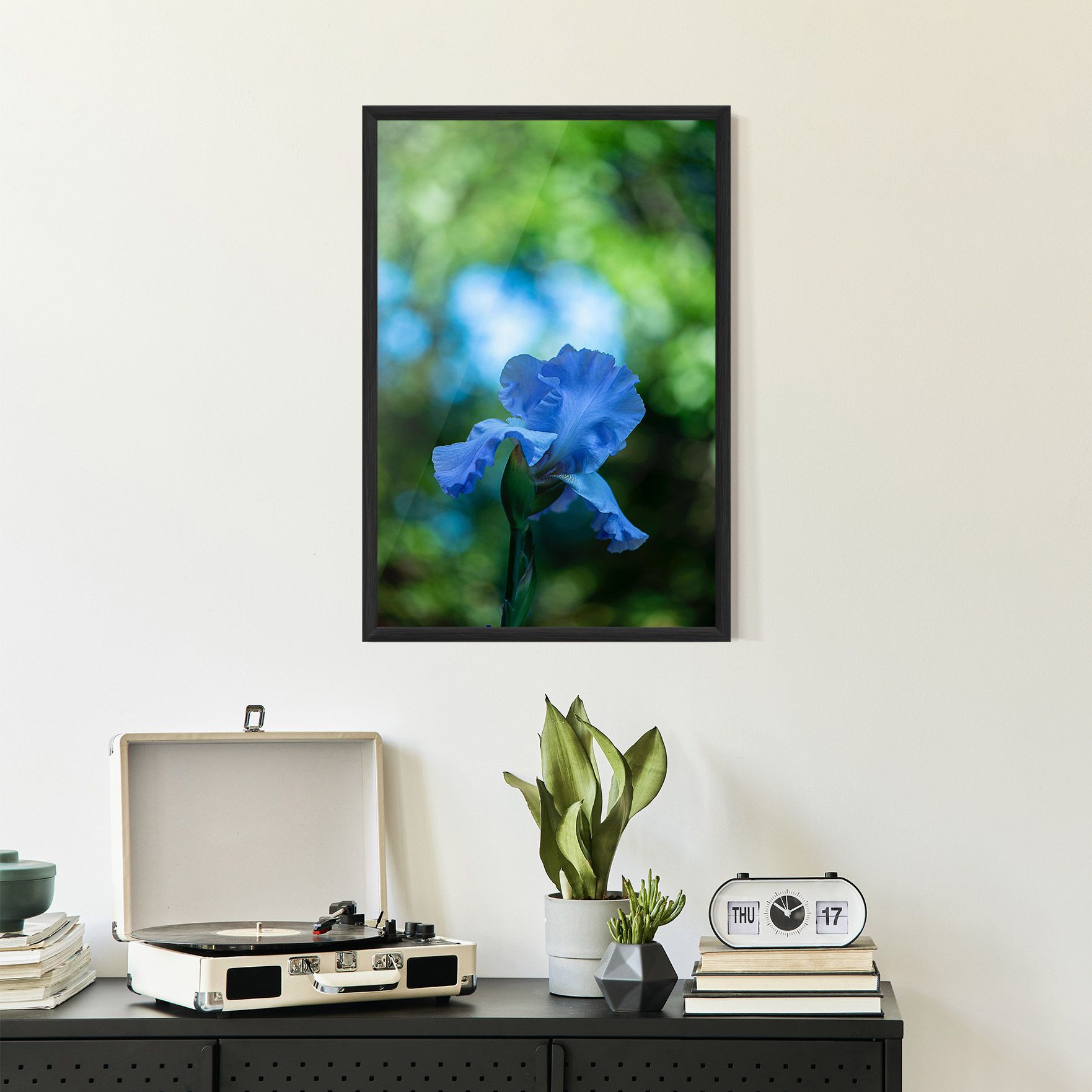 Blue Iris In The Garden mockup 2