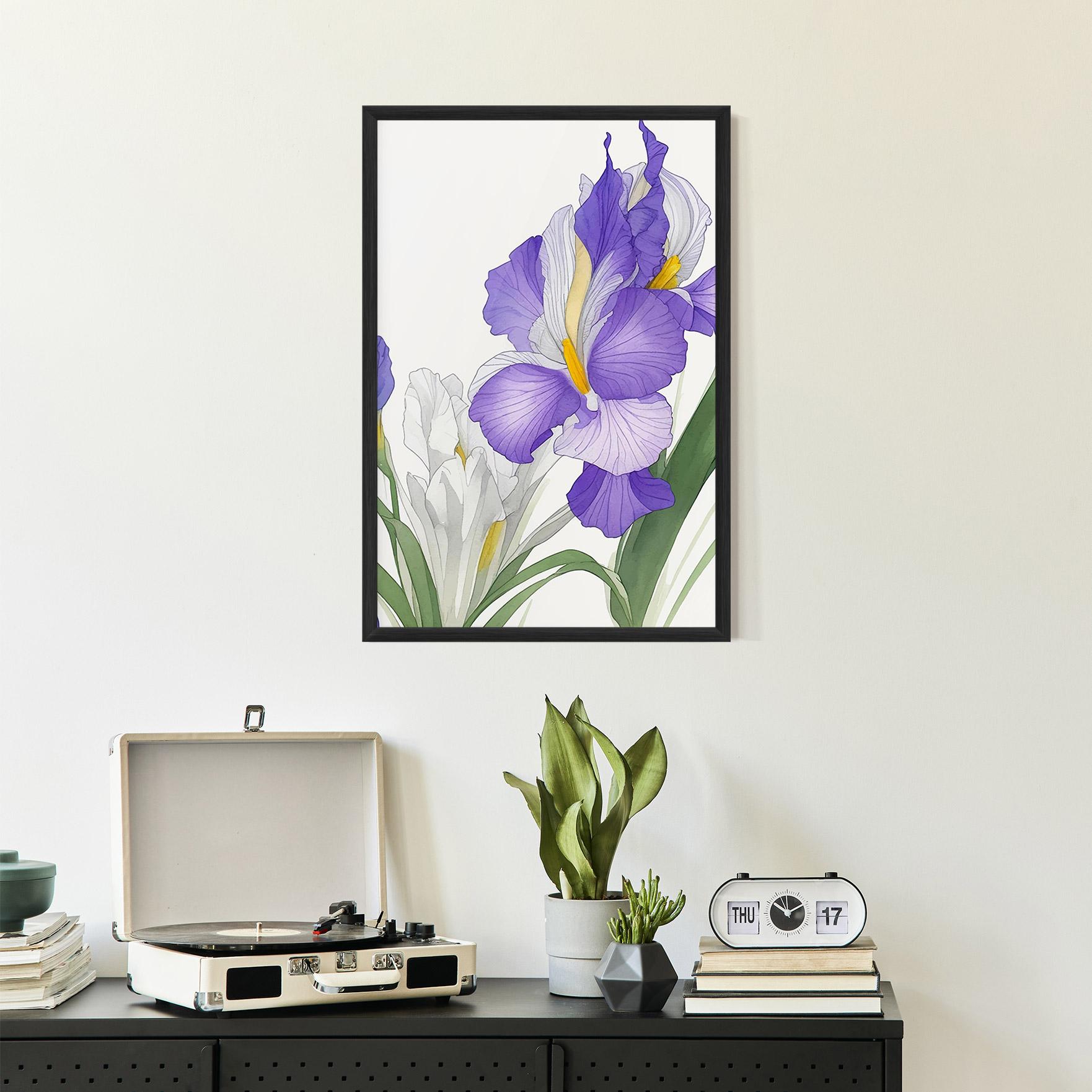 Poster Înrămat Irirs Hand Drawn mockup 2