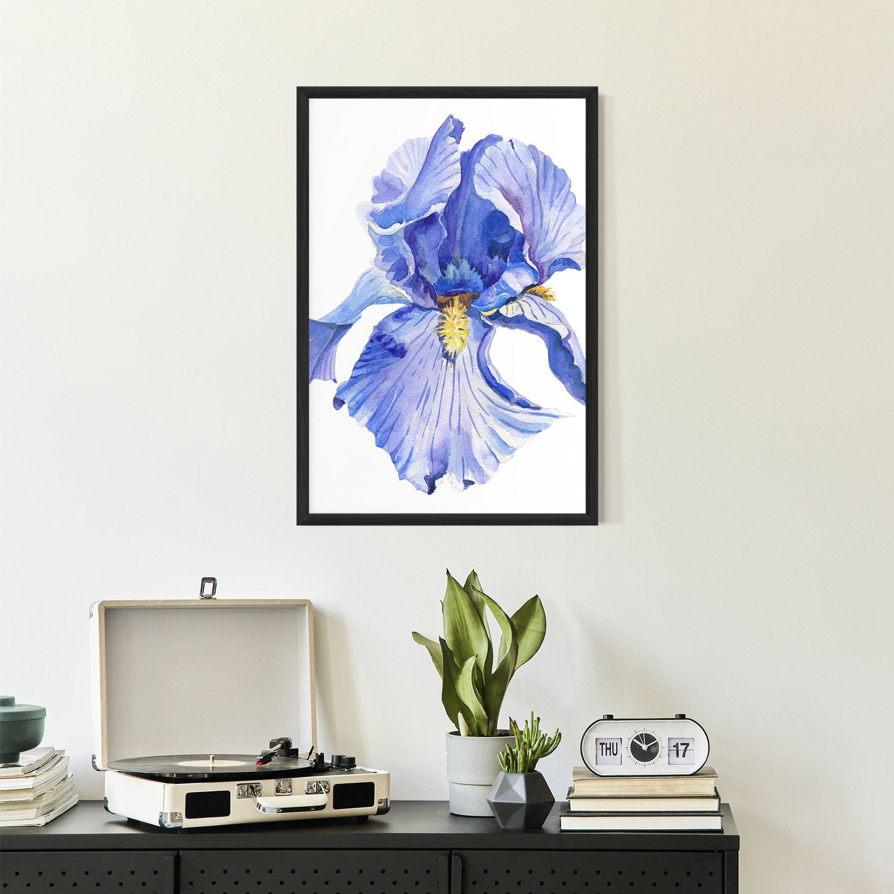 Purple Iris On White mockup 2