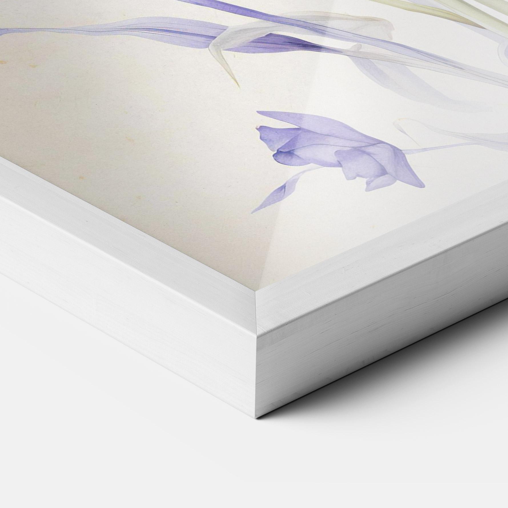 Poster Înrămat Purple Iris On Cream mockup 3