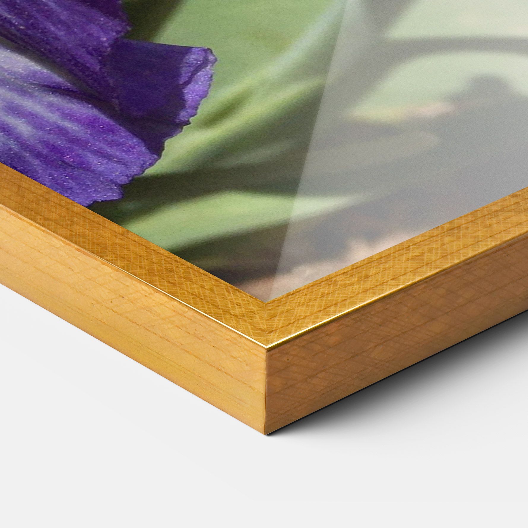 Garden White Purple Irirs mockup 3