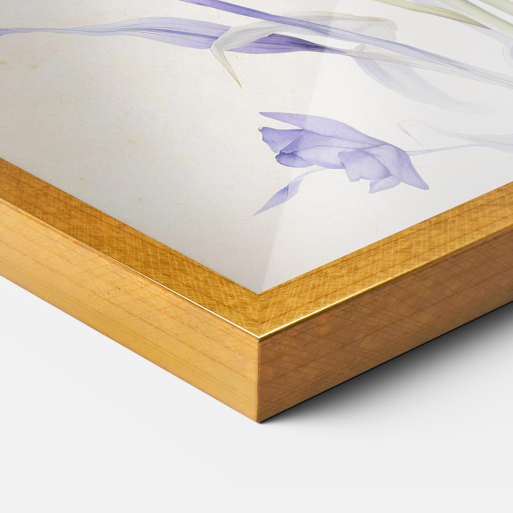 Poster Înrămat Purple Iris On Cream mockup 3