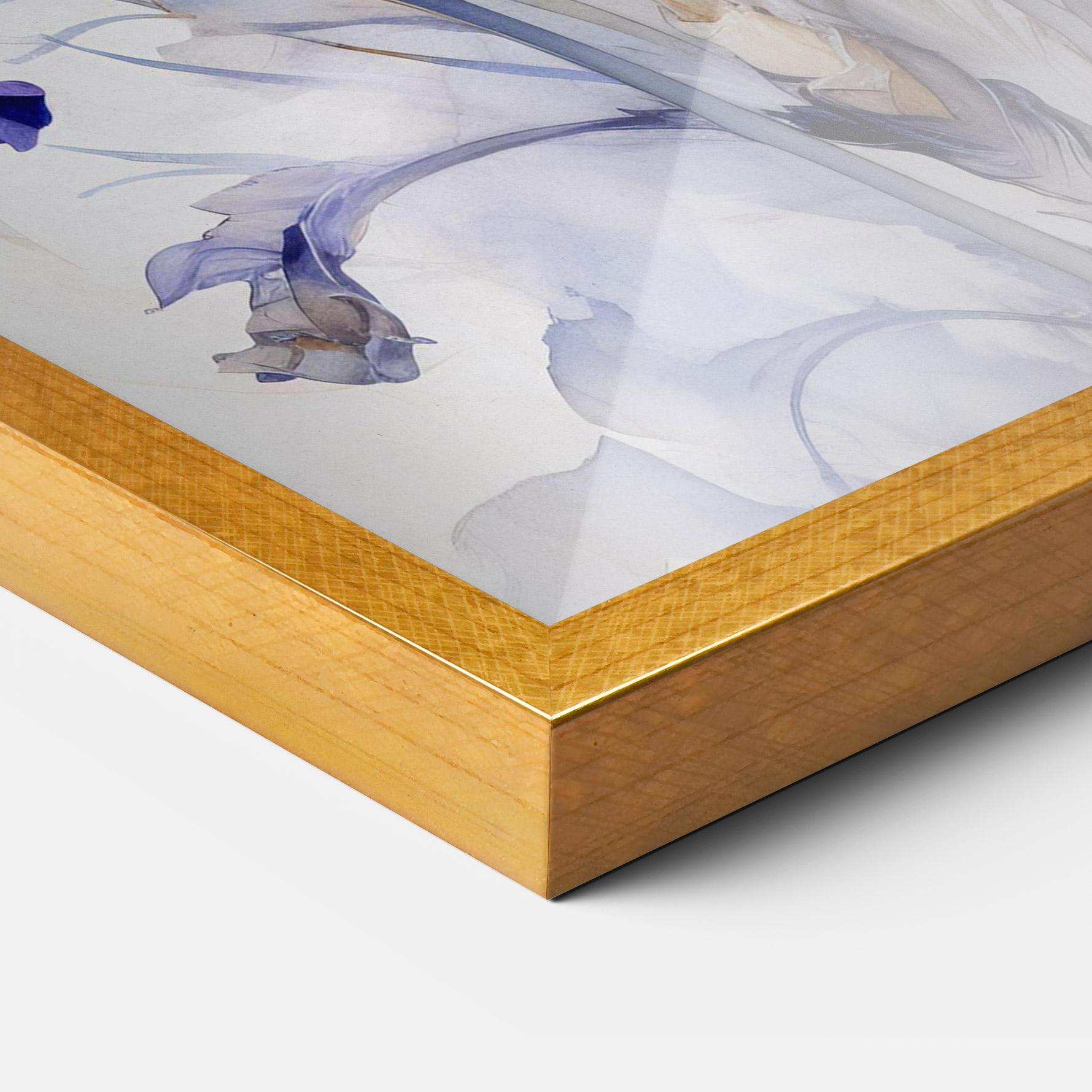 Poster Înrămat Purple Iris Painting mockup 3