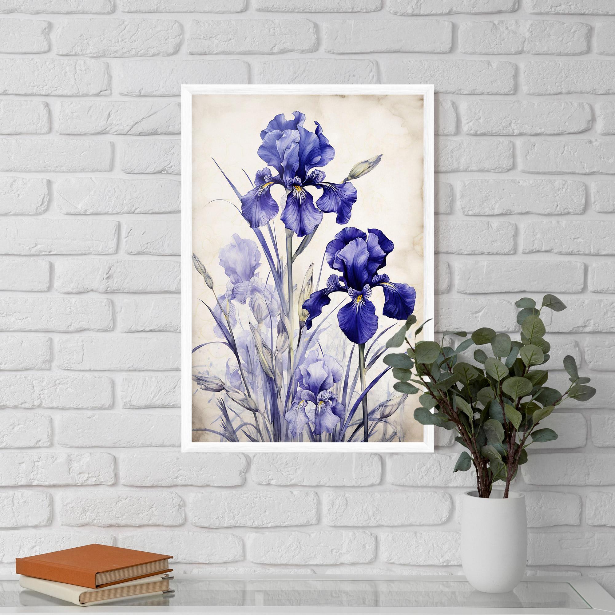 Poster Înrămat Irises Painting mockup 5