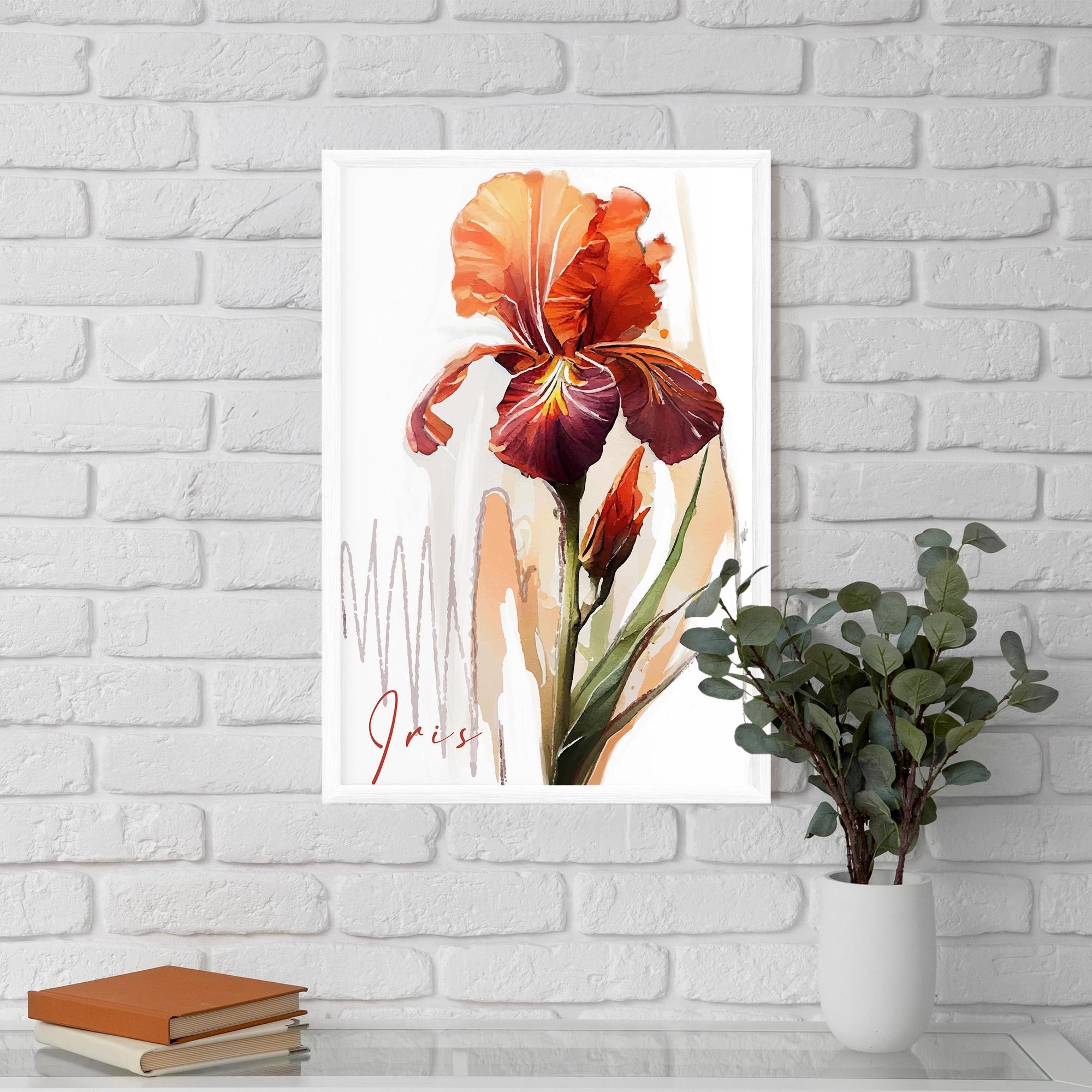 Poster Înrămat Orange Iris mockup 5