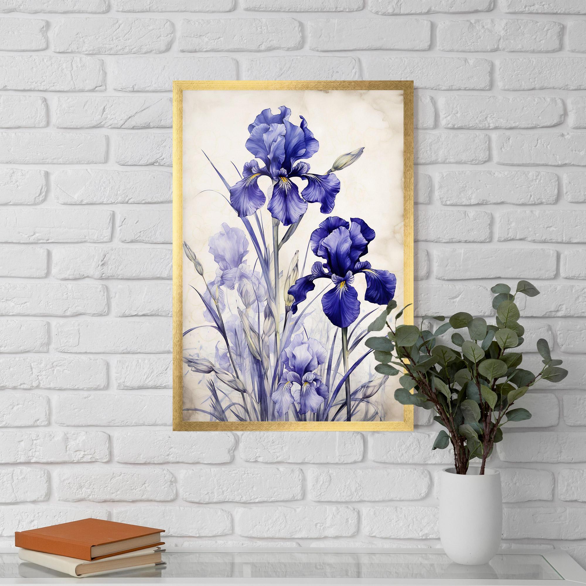 Poster Înrămat Irises Painting mockup 5
