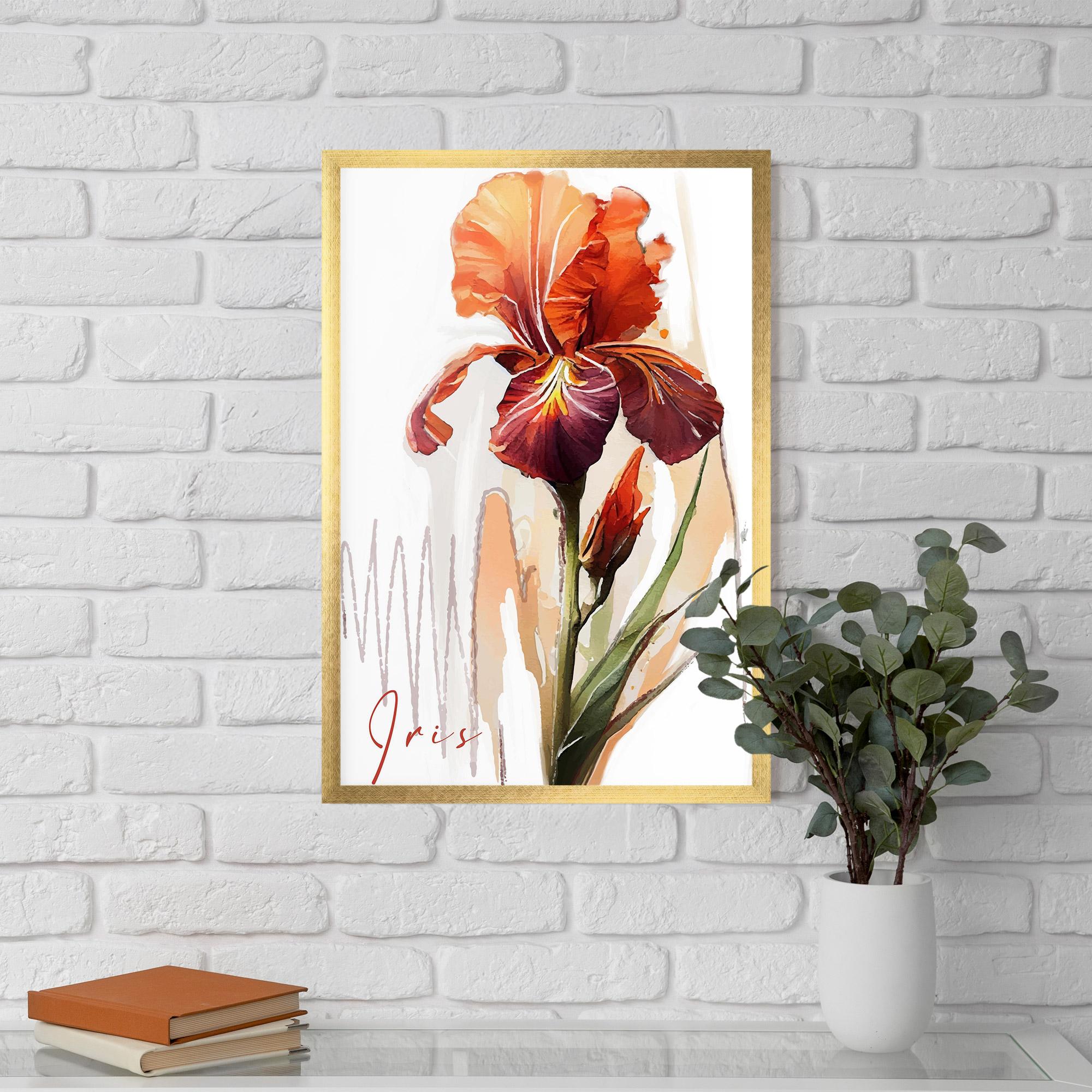 Poster Înrămat Orange Iris mockup 5