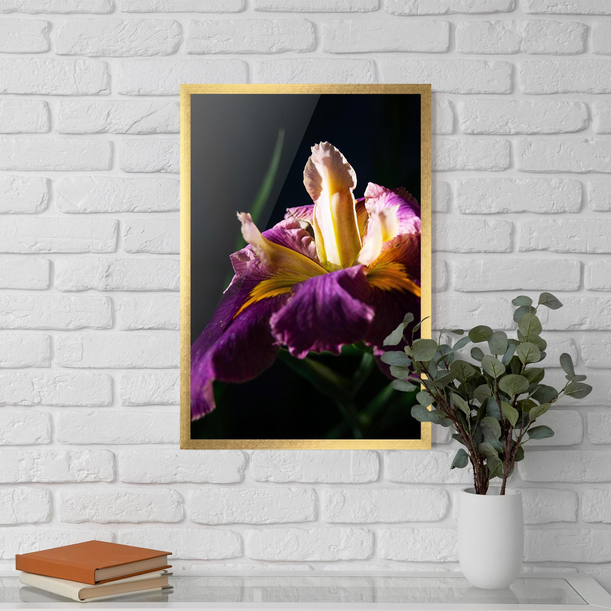 Poster Înrămat Pastel Yellow Iris mockup 5