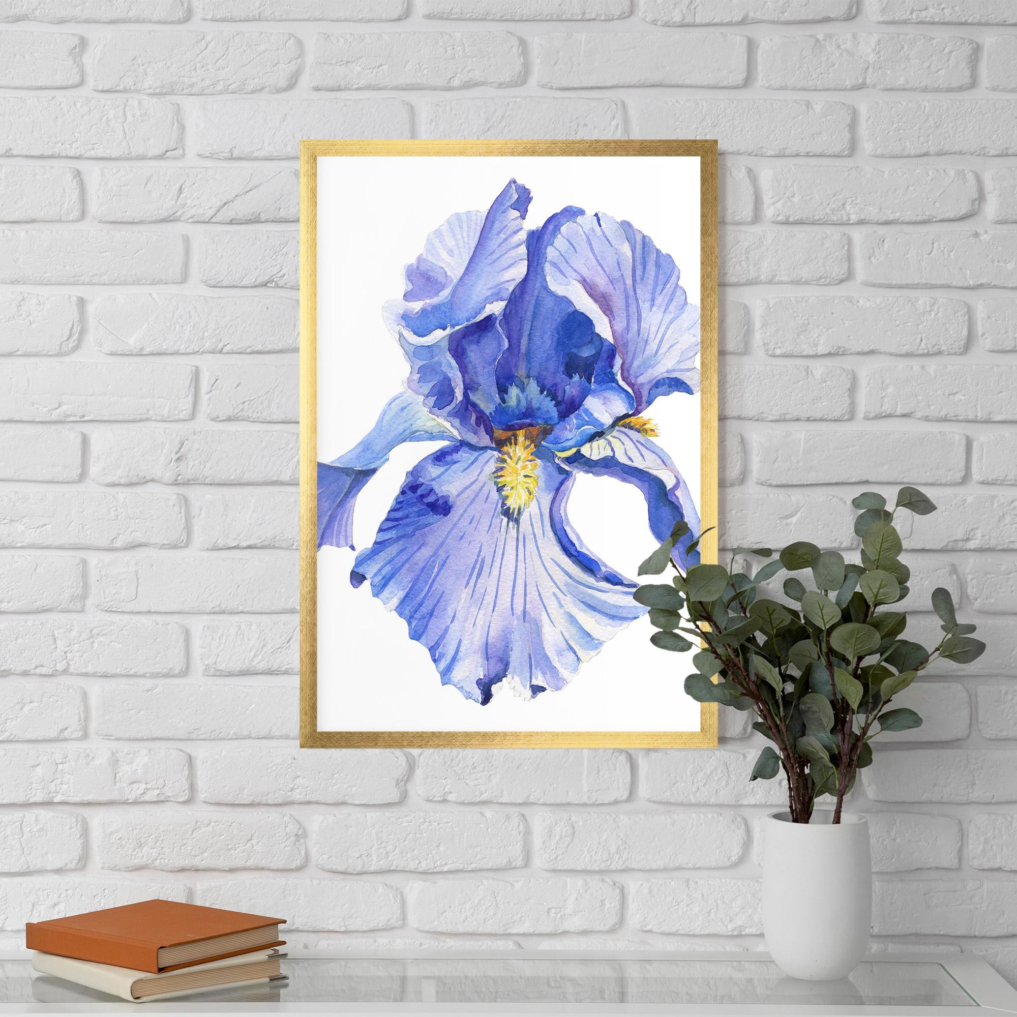 Poster Înrămat Purple Iris On White mockup 5