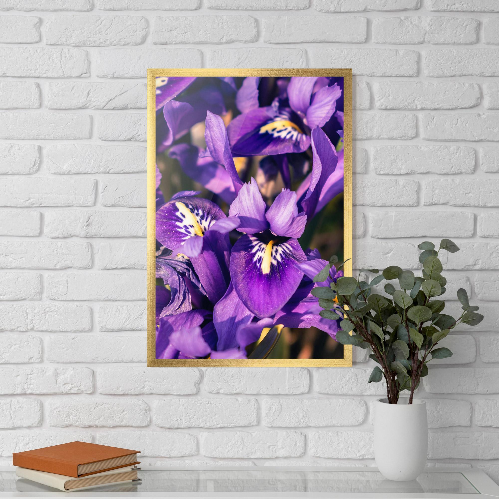 Poster Înrămat Small Purple Iris mockup 5
