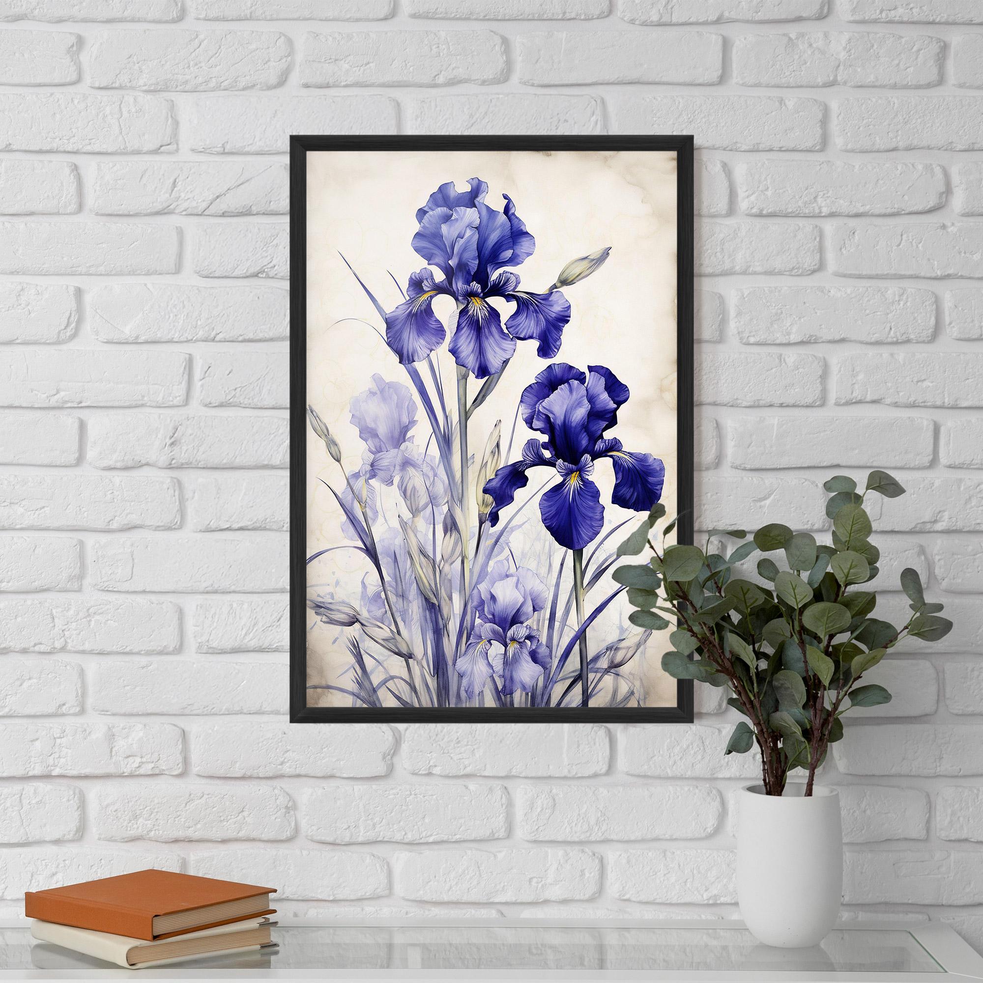 Poster Înrămat Irises Painting mockup 5
