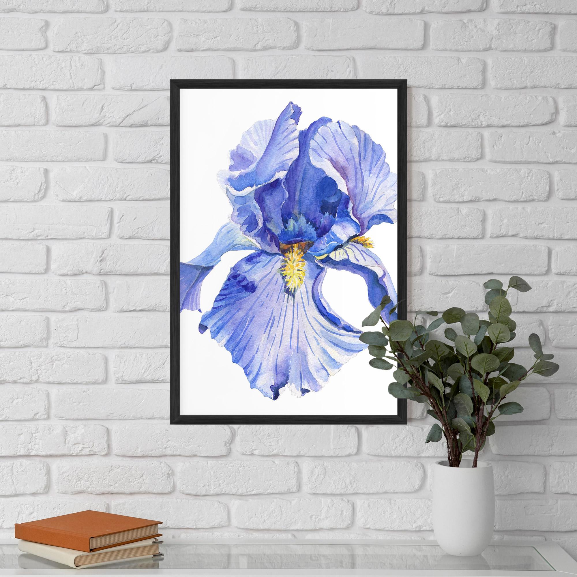 Poster Înrămat Purple Iris On White mockup 5